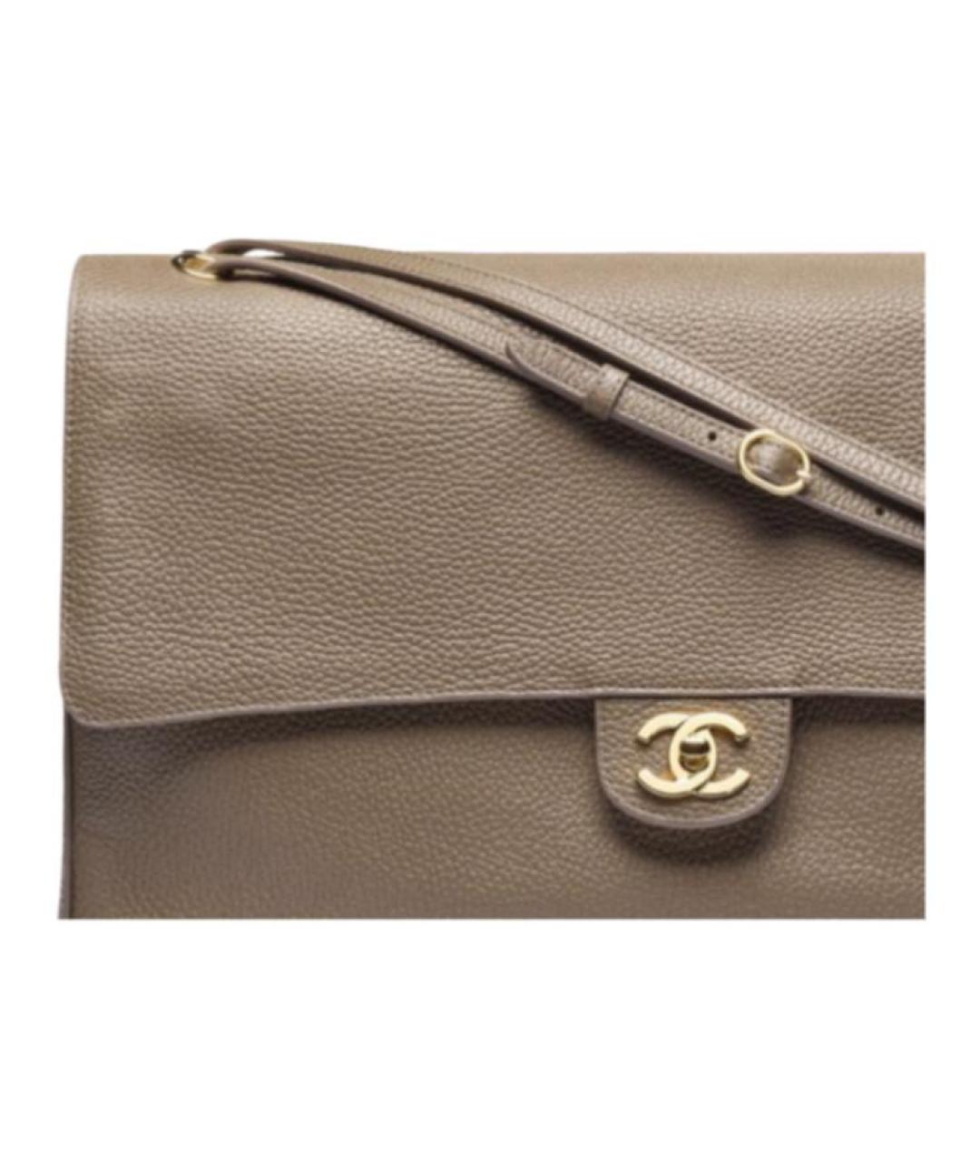 CHANEL Коричневая кожаная сумка через плечо, фото 3