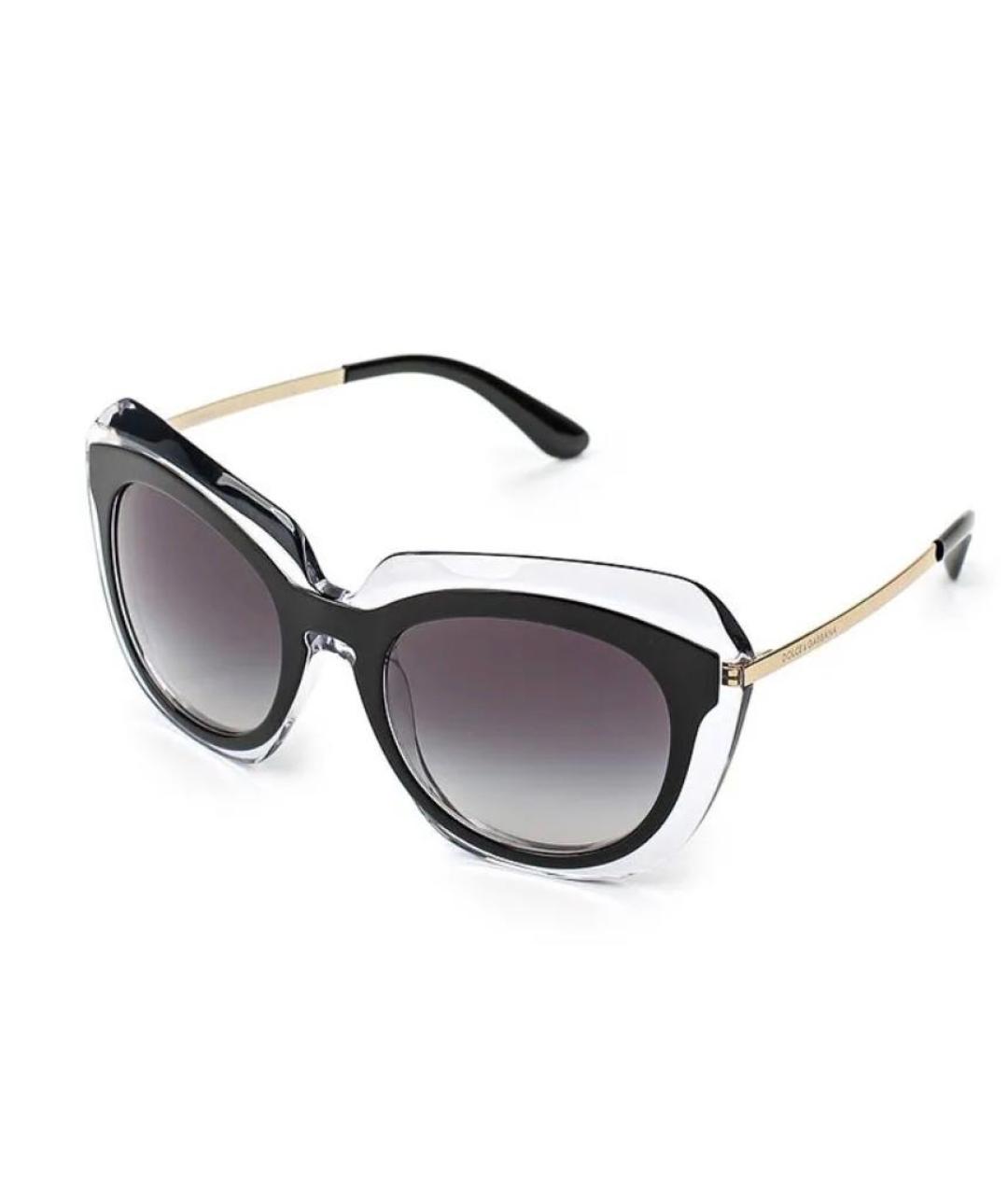 DOLCE&GABBANA Черные пластиковые солнцезащитные очки, фото 1