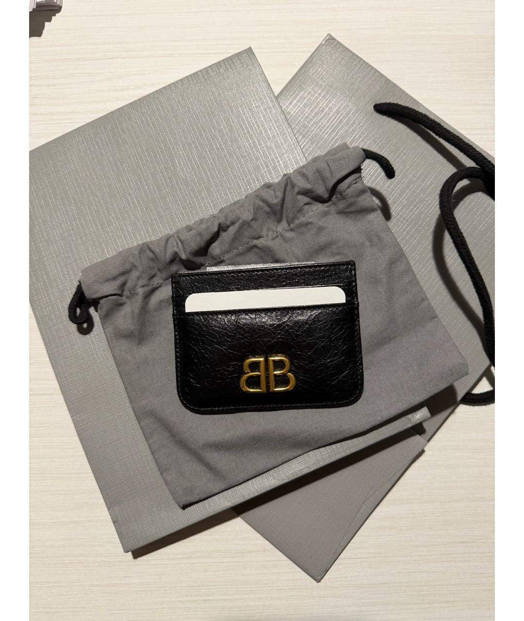BALENCIAGA Черный кожаный кардхолдер, фото 5