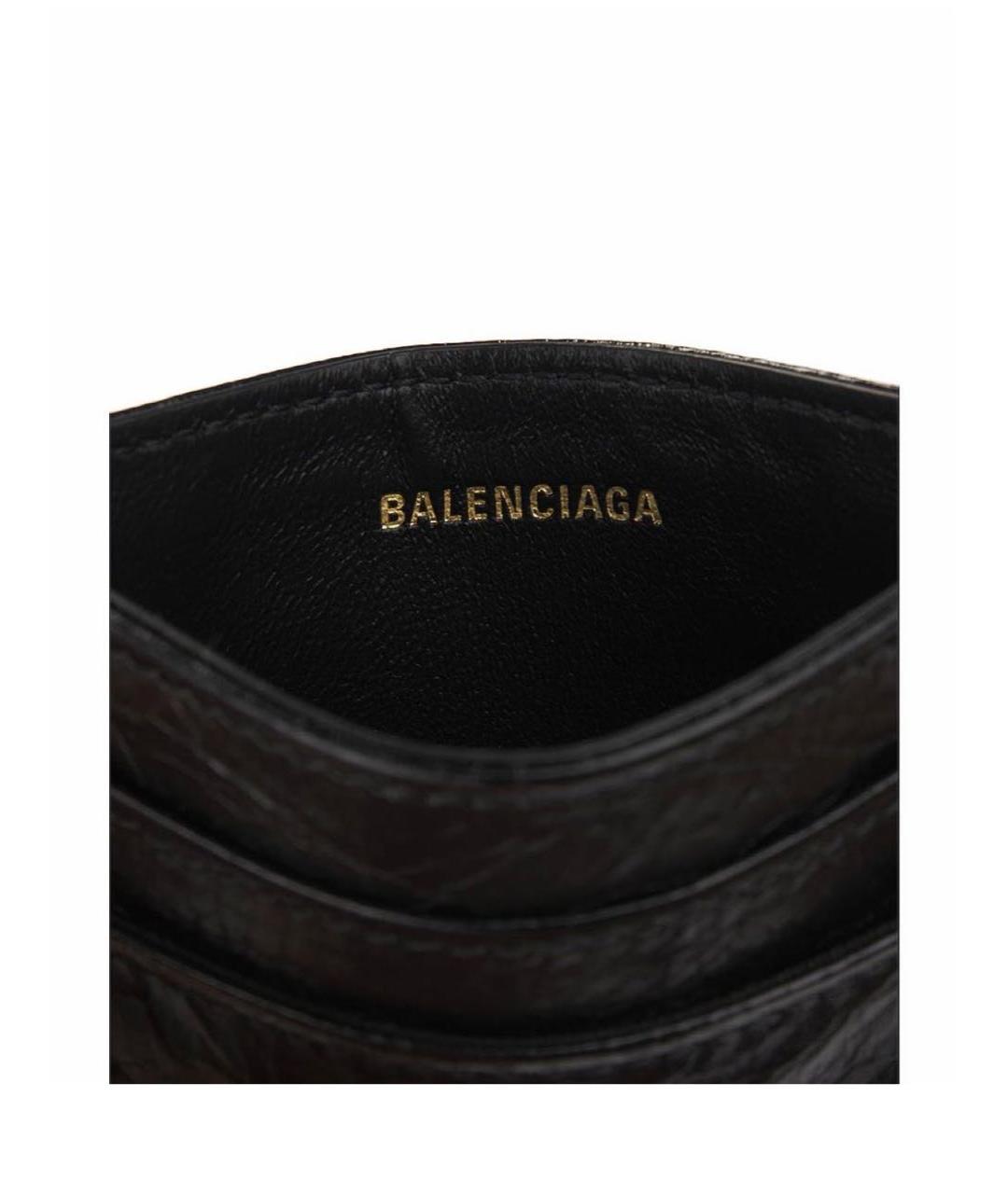 BALENCIAGA Черный кожаный кардхолдер, фото 4