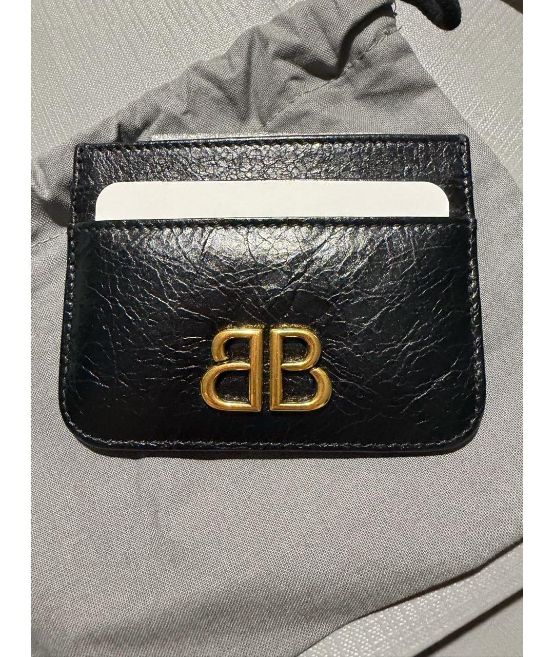BALENCIAGA Черный кожаный кардхолдер, фото 2