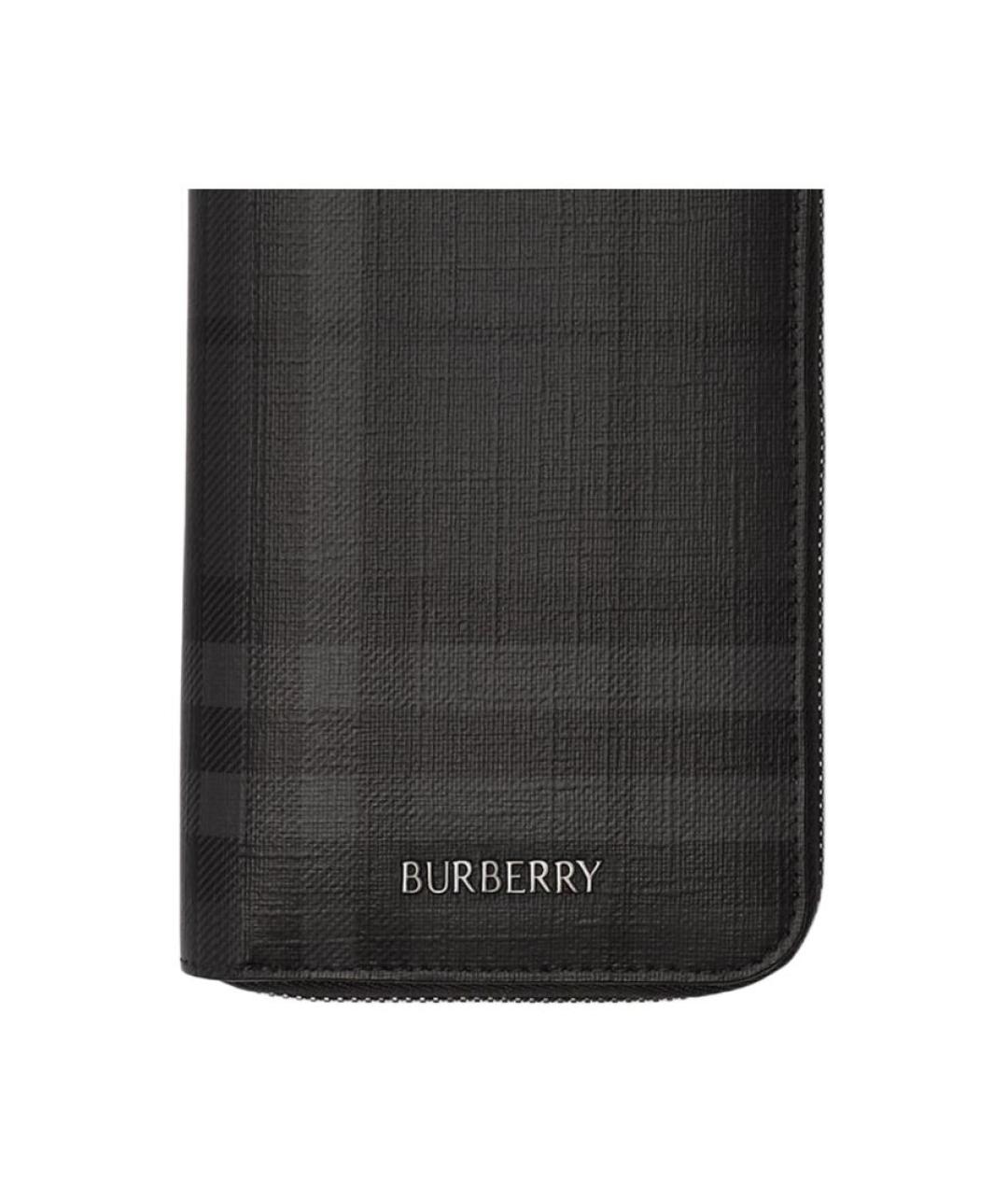 BURBERRY Черный кошелек из искусственной кожи, фото 4