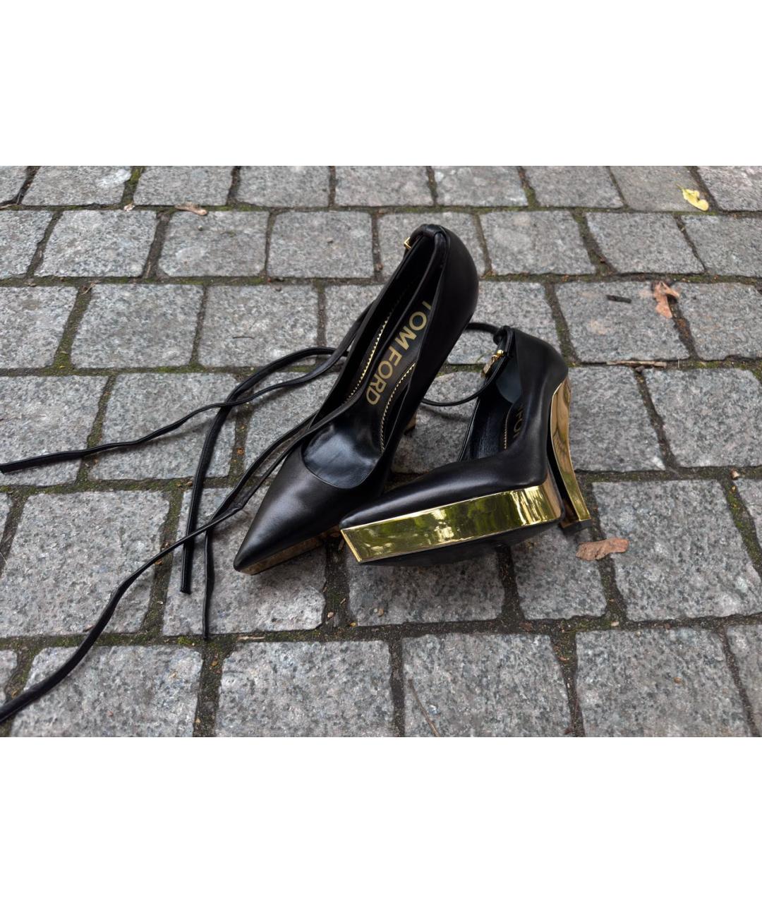 TOM FORD Черные кожаные туфли, фото 2