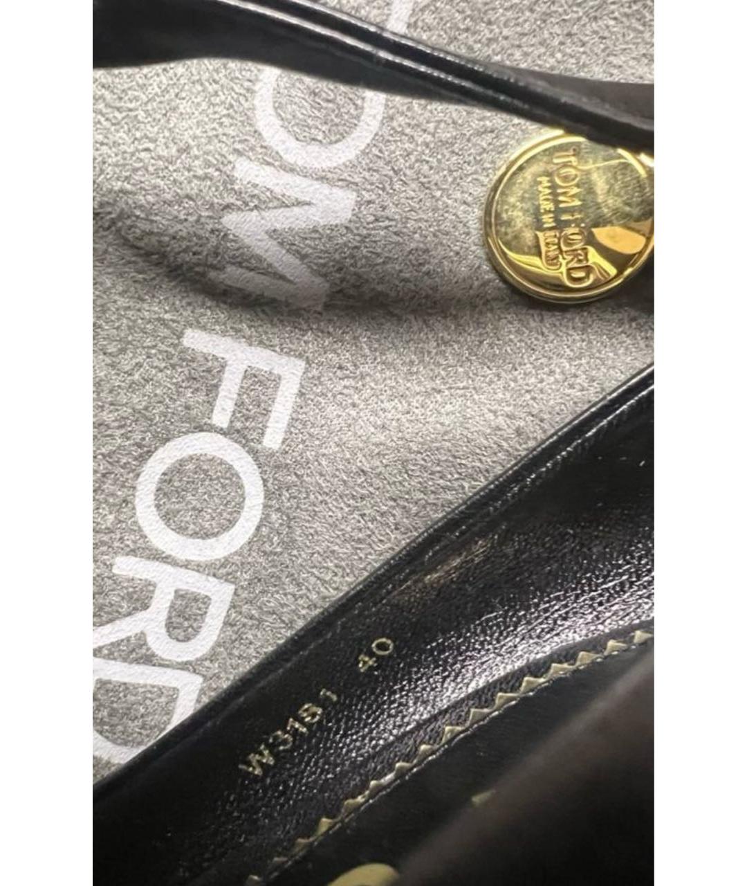 TOM FORD Черные кожаные туфли, фото 6