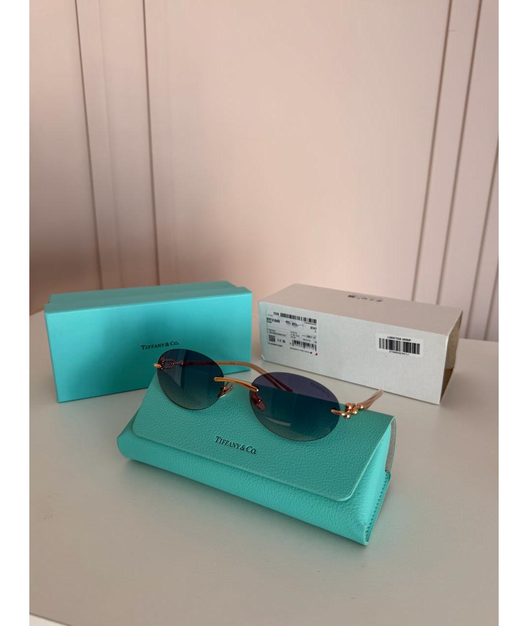 TIFFANY&CO Фиолетовые металлические солнцезащитные очки, фото 5