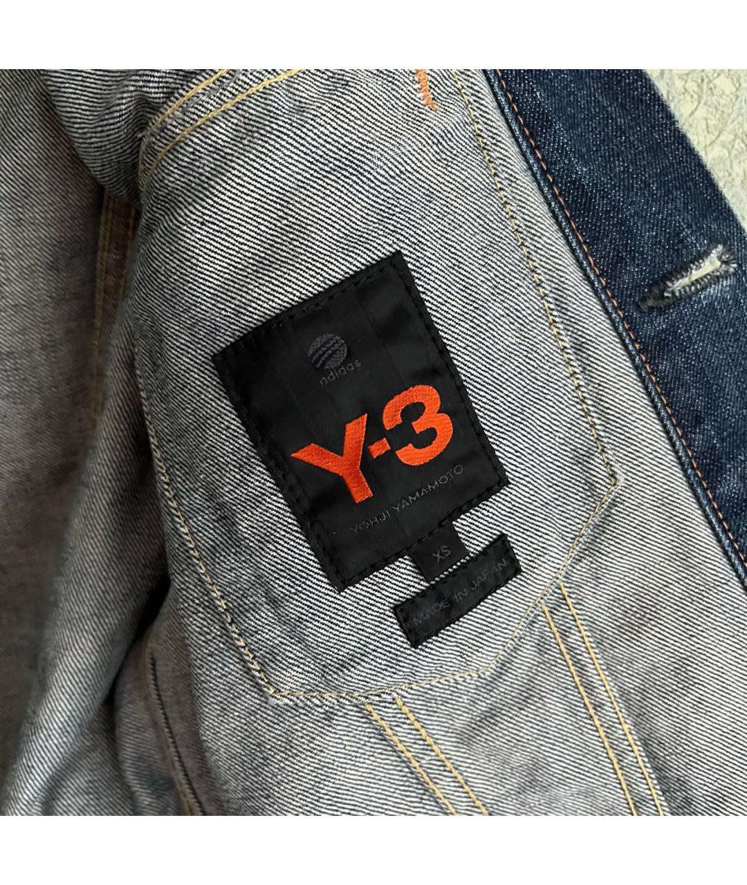 Y-3 Синяя деним куртка, фото 8