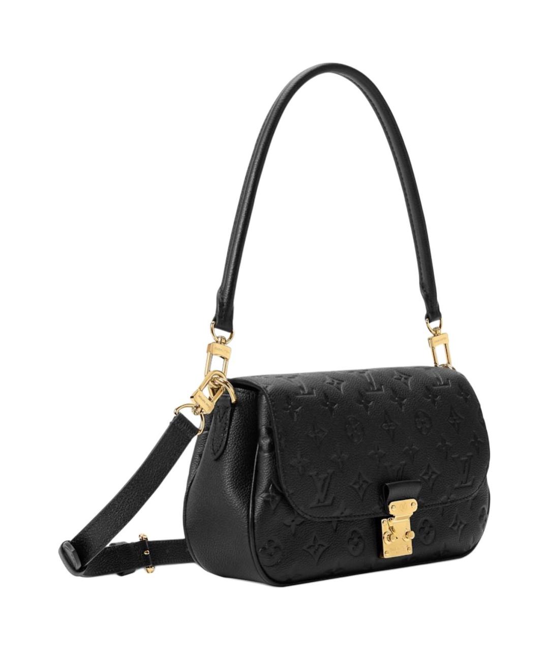 LOUIS VUITTON Черная кожаная сумка через плечо, фото 2