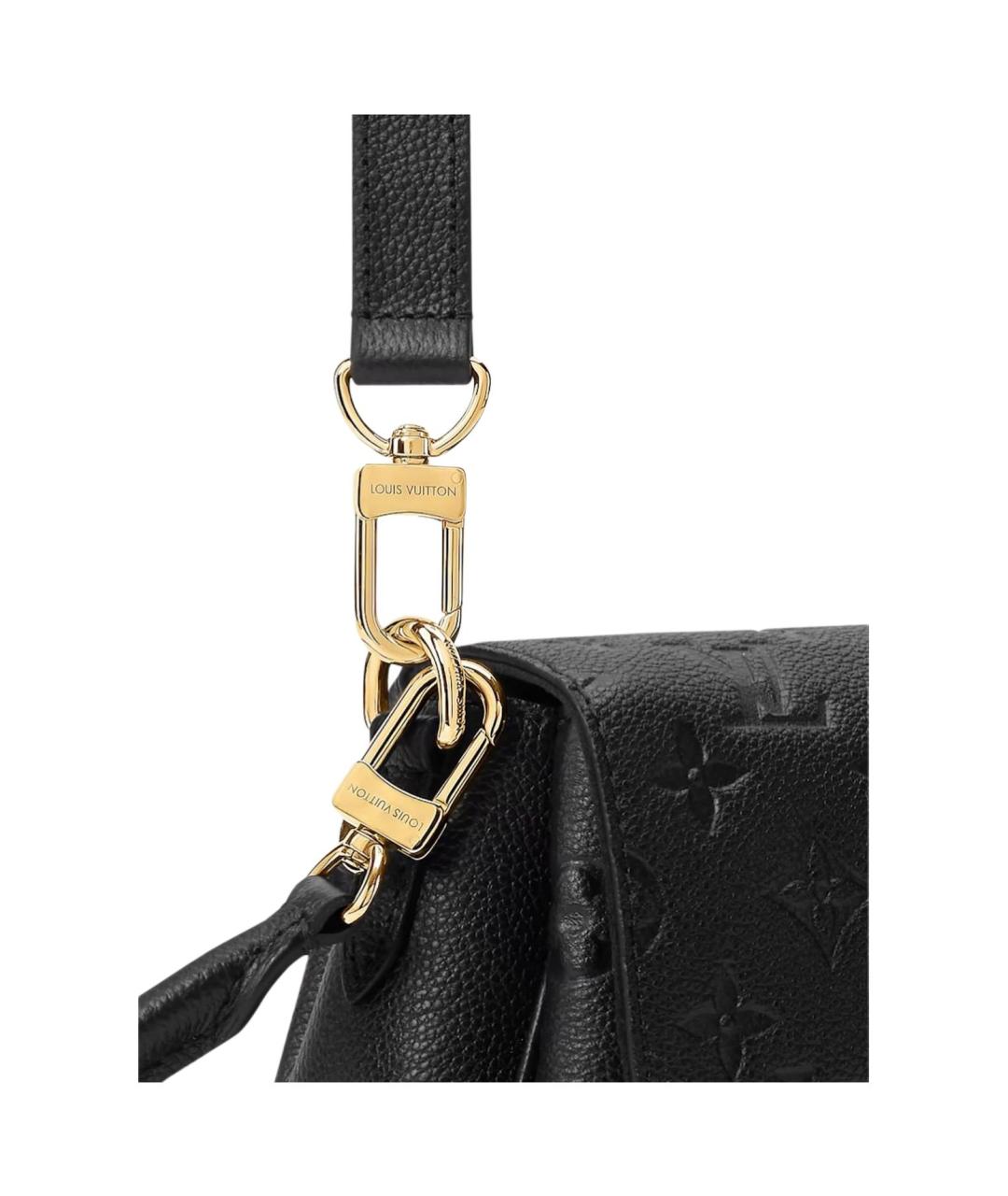 LOUIS VUITTON Черная кожаная сумка через плечо, фото 5