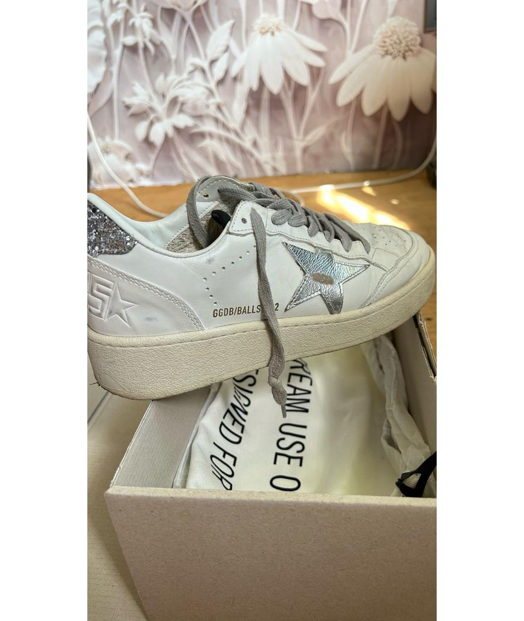 GOLDEN GOOSE Белые кожаные кеды, фото 9