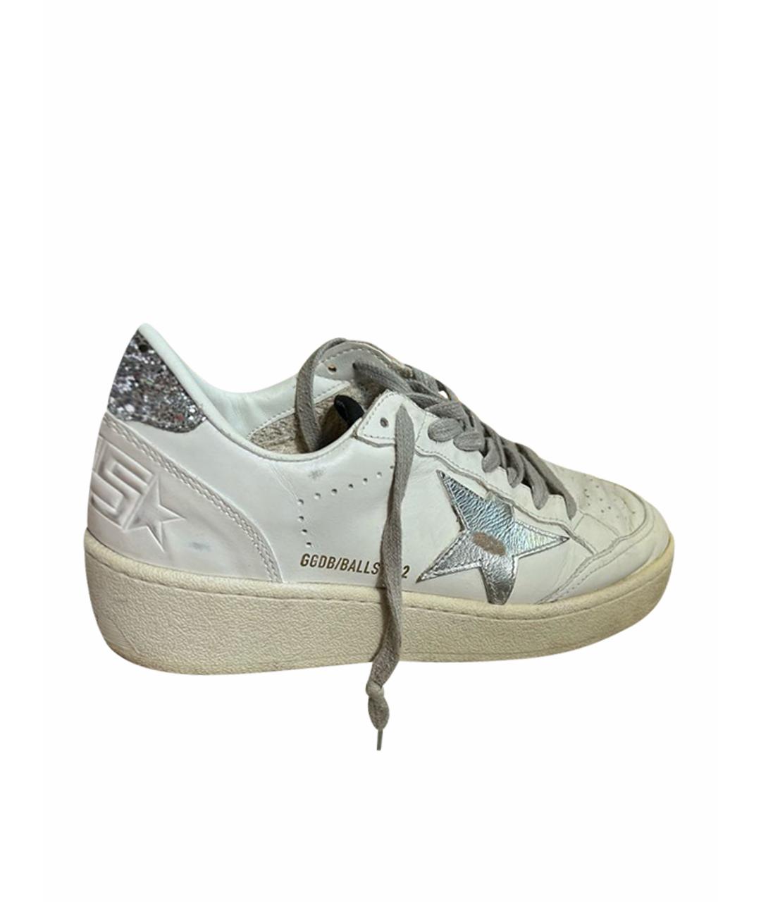 GOLDEN GOOSE Белые кожаные кеды, фото 1