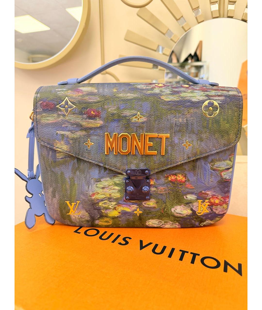 LOUIS VUITTON Голубая канва сумка через плечо, фото 9