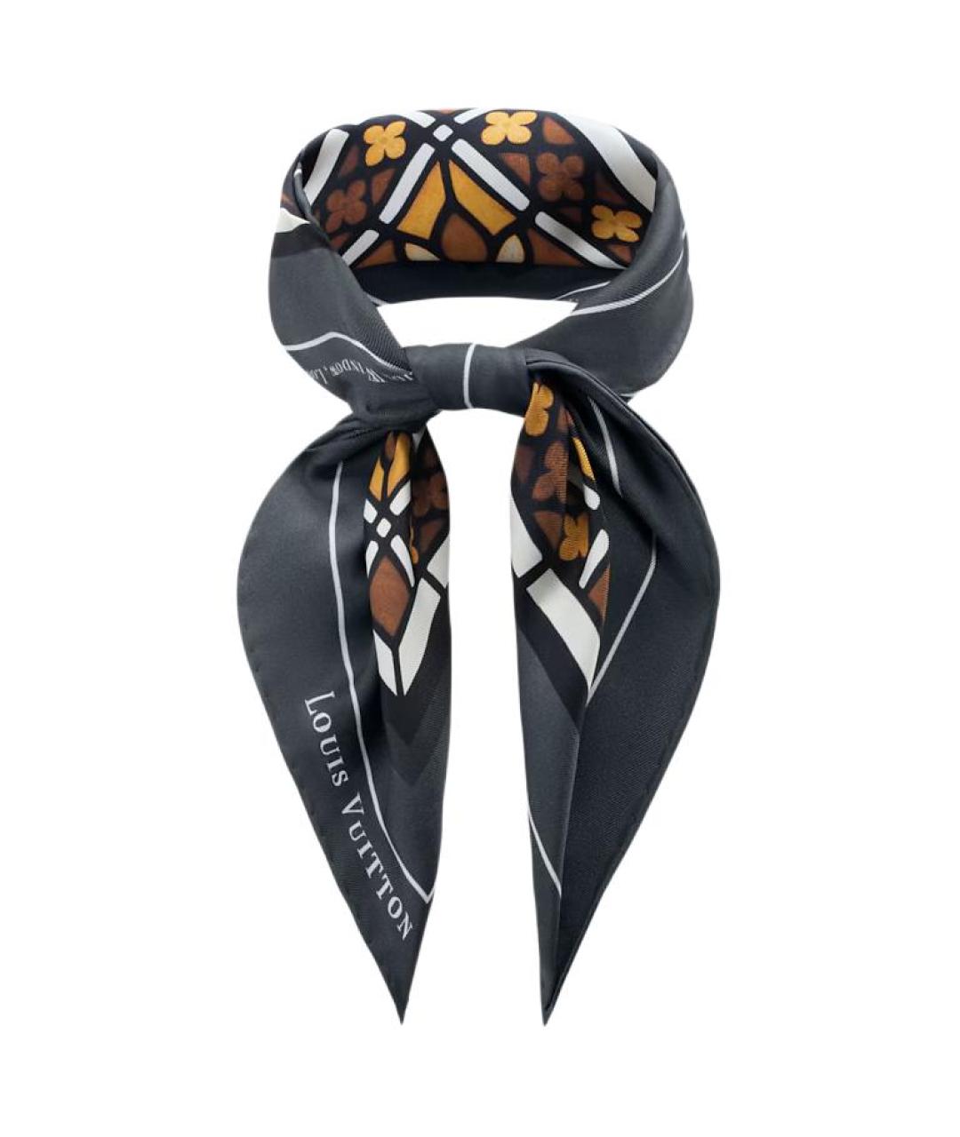 LOUIS VUITTON Черный шарф, фото 3