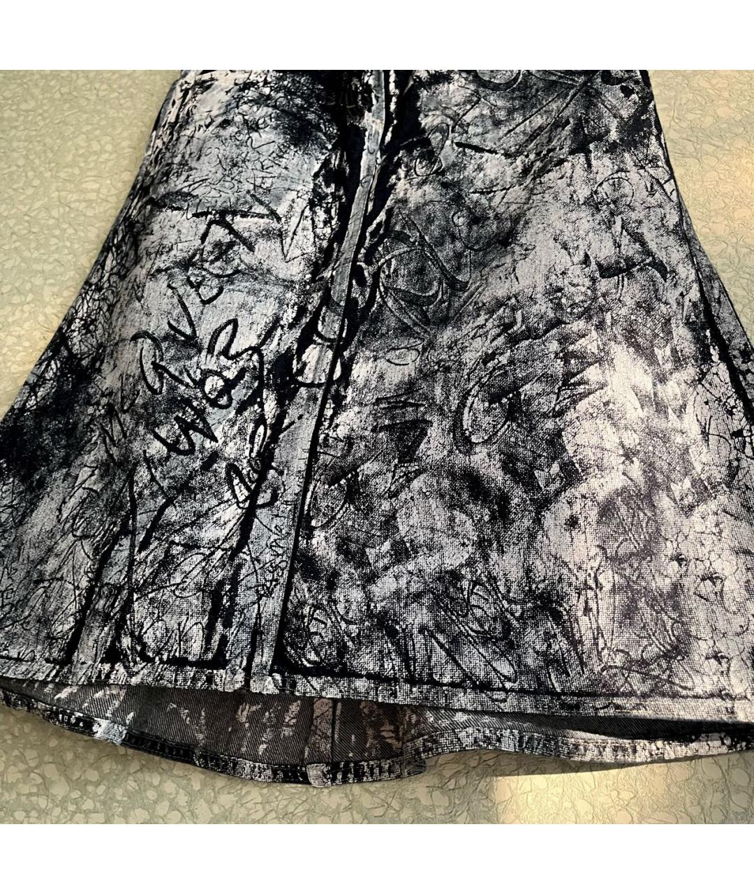 ALEXANDER MCQUEEN Темно-синий деним костюм с юбками, фото 8