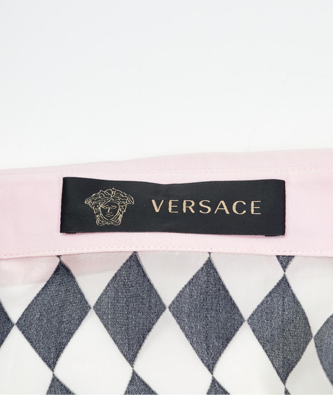 VERSACE Розовое шелковое повседневное платье, фото 5