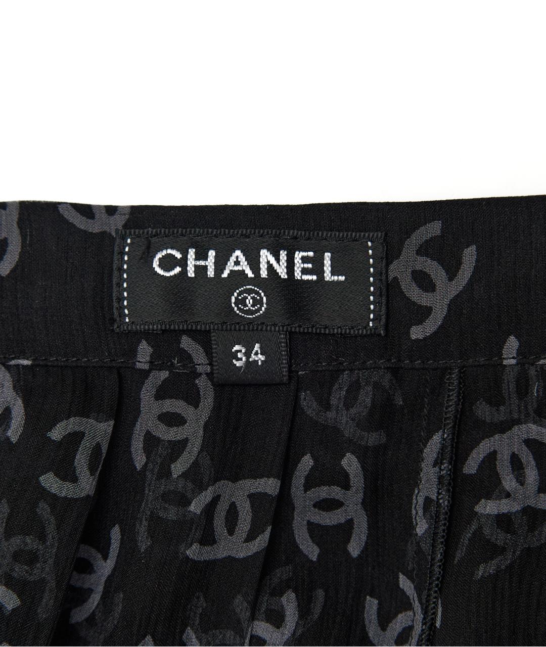 CHANEL Черная шелковая юбка макси, фото 3
