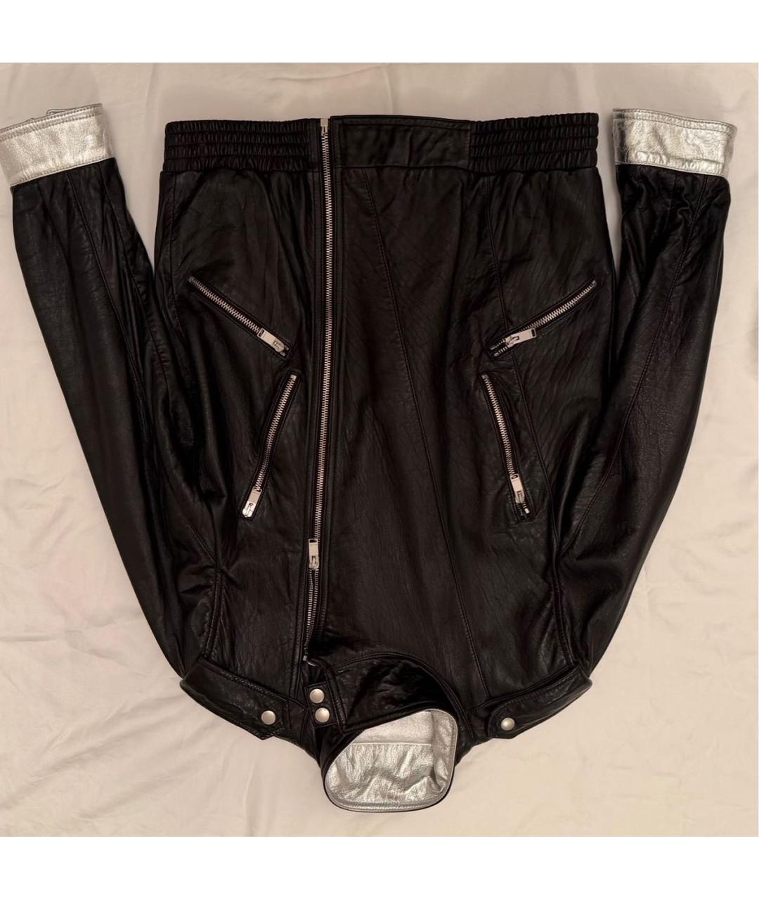 SAINT LAURENT Черная кожаная куртка, фото 3