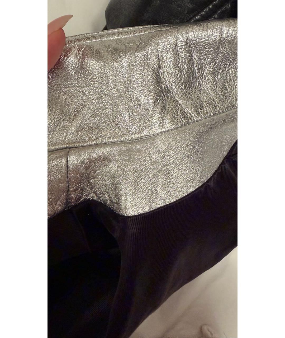 SAINT LAURENT Черная кожаная куртка, фото 6