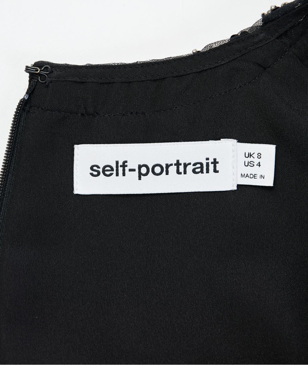 SELF-PORTRAIT Черное полиэстеровое коктейльное платье, фото 3