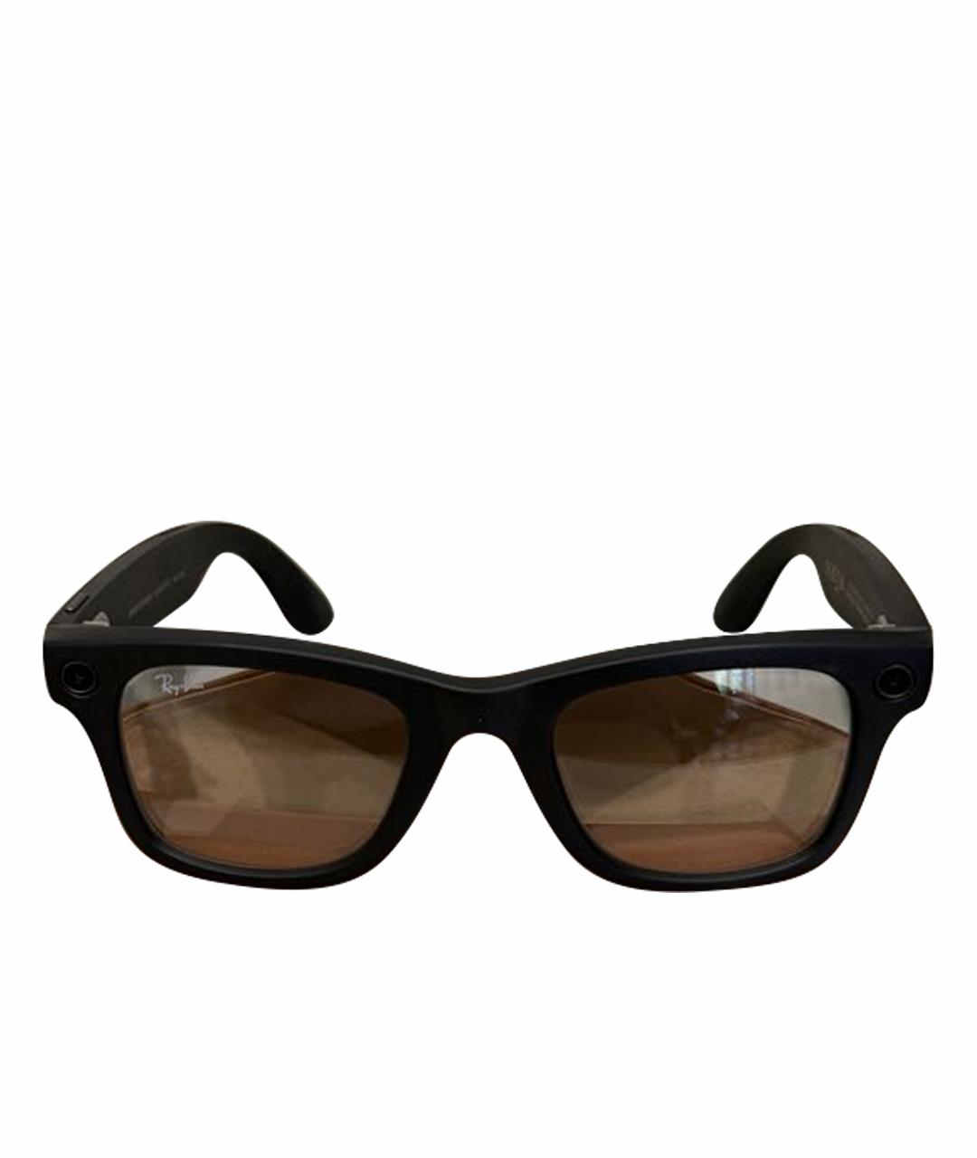 RAY BAN Черные пластиковые солнцезащитные очки, фото 1