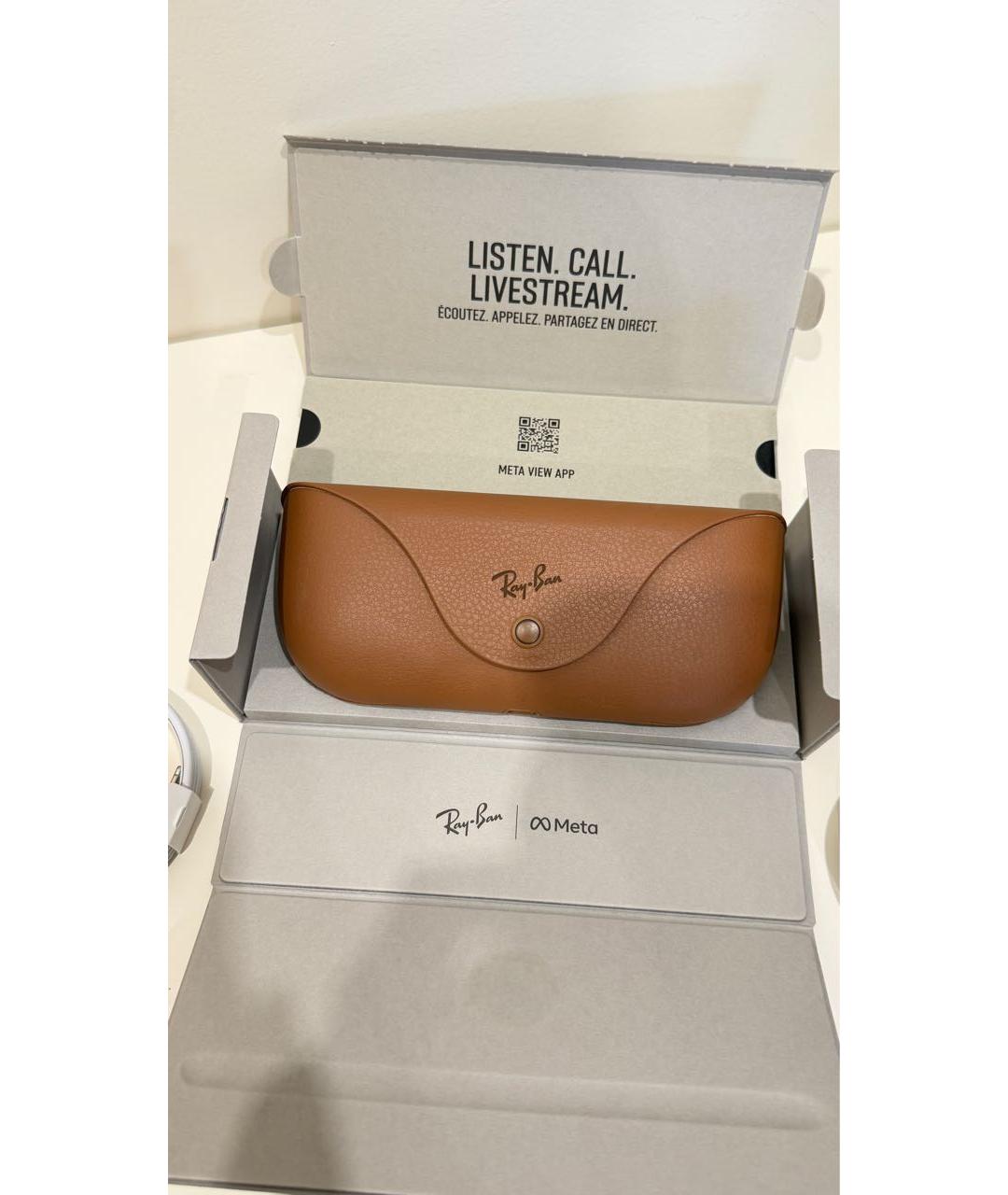 RAY BAN Черные пластиковые солнцезащитные очки, фото 4