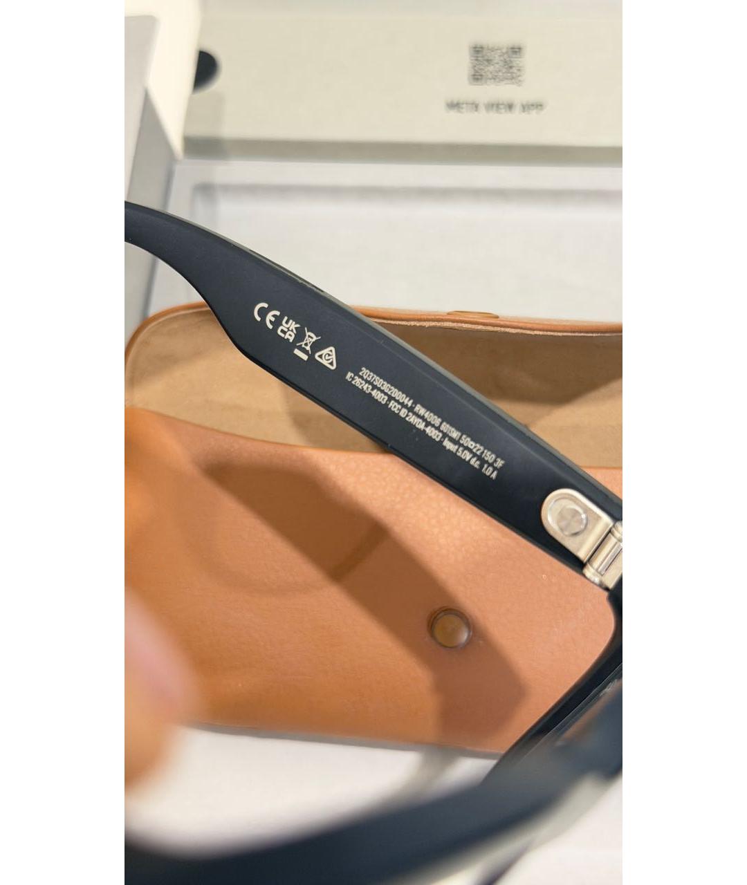 RAY BAN Черные пластиковые солнцезащитные очки, фото 3