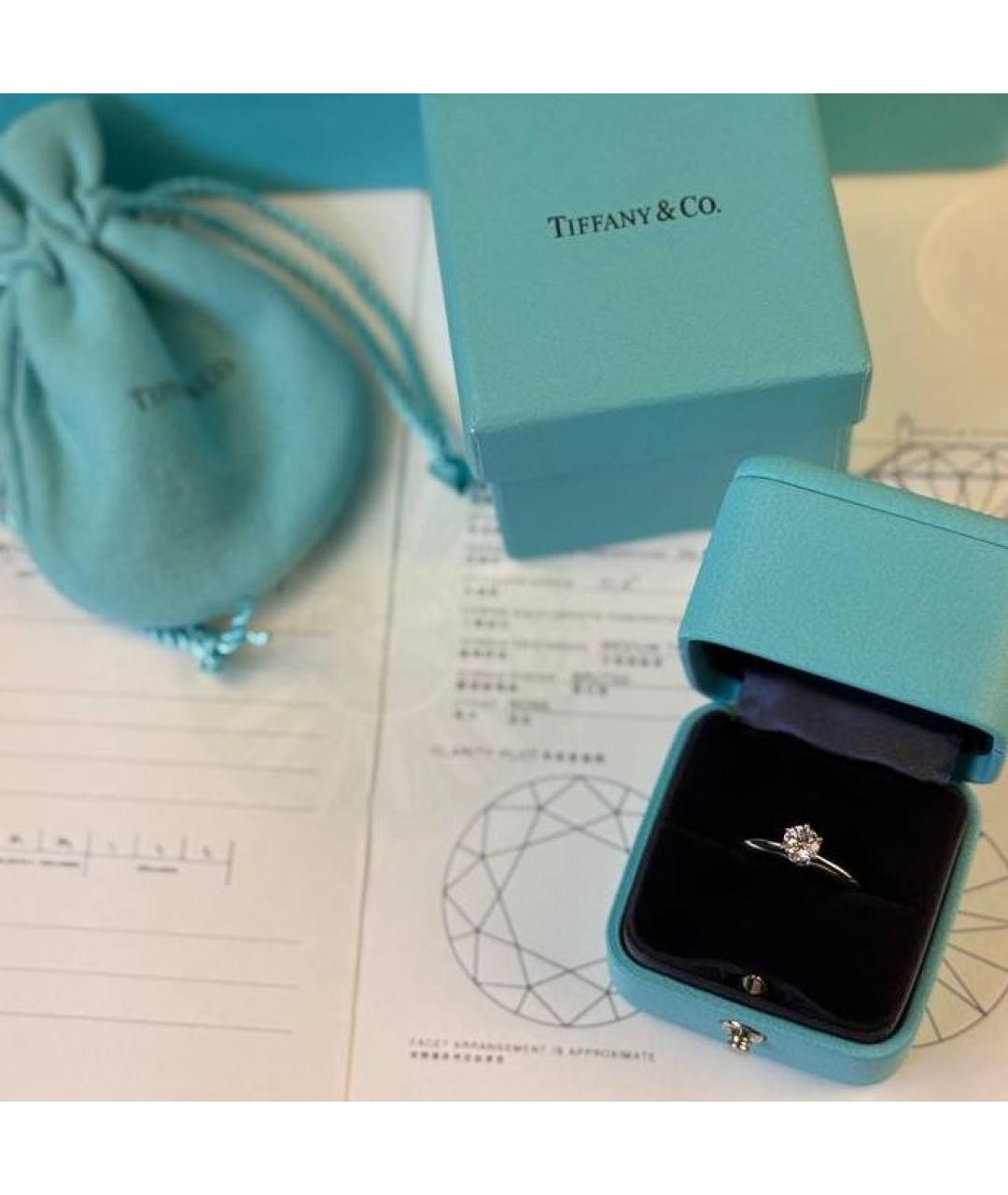 TIFFANY&CO Серебряное платиновое кольцо, фото 2