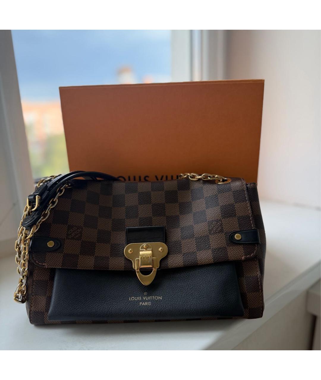 LOUIS VUITTON Коричневая канва сумка через плечо, фото 3