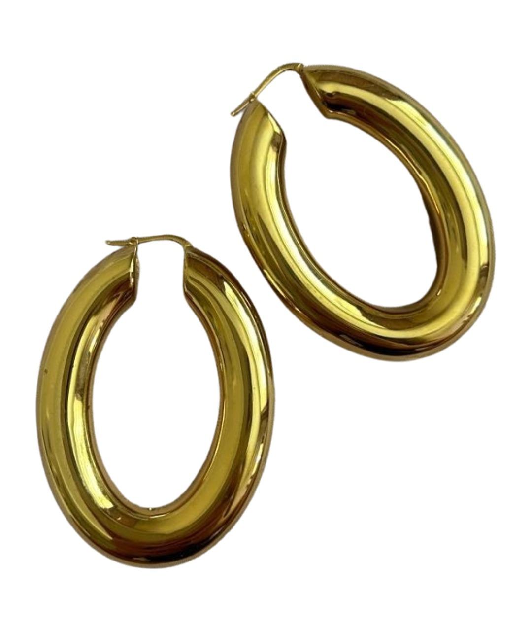 JIL SANDER Золотые латунные серьги, фото 1