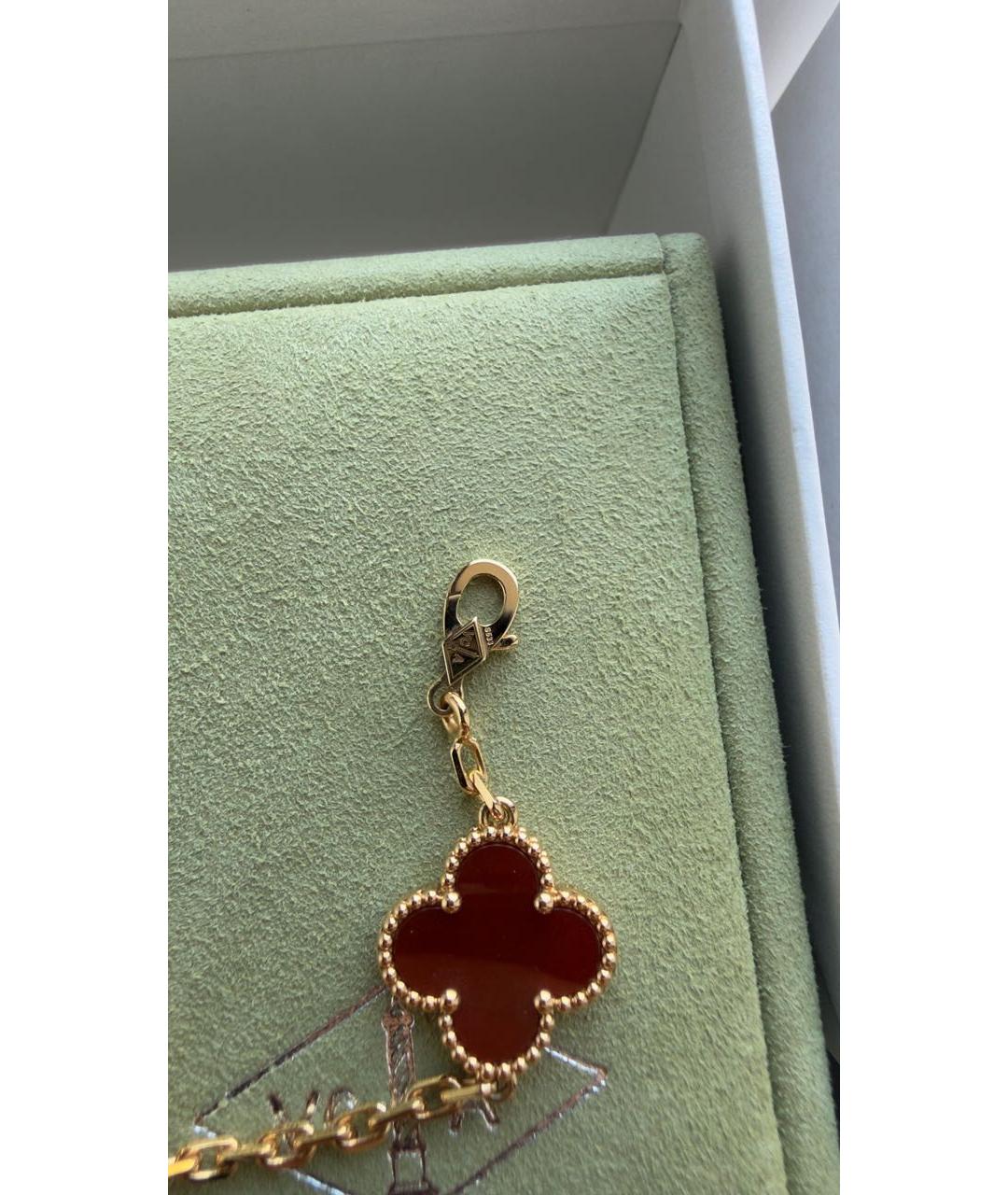 VAN CLEEF & ARPELS Бордовый браслет из желтого золота, фото 4