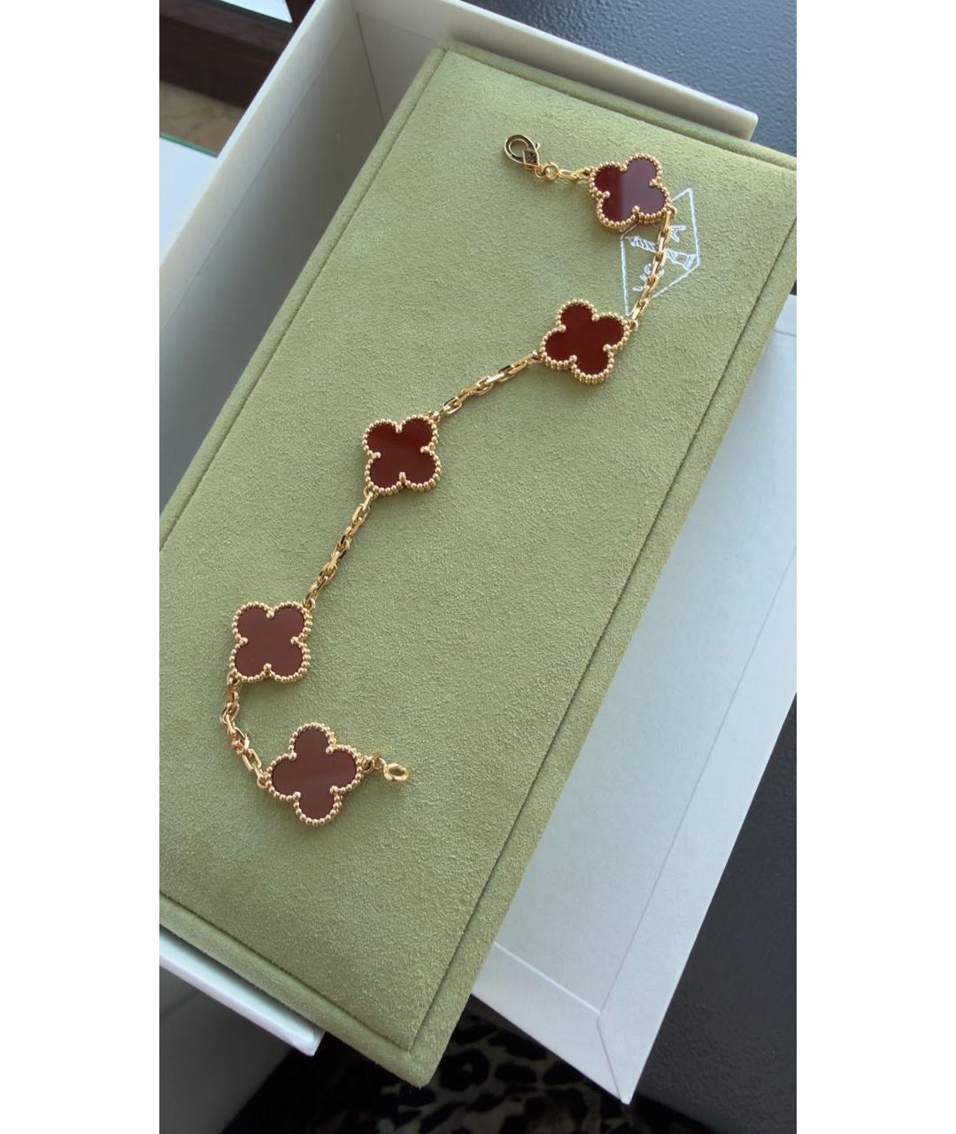 VAN CLEEF & ARPELS Бордовый браслет из желтого золота, фото 3