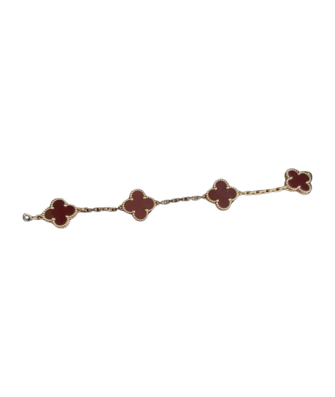 VAN CLEEF & ARPELS Бордовый браслет из желтого золота, фото 1