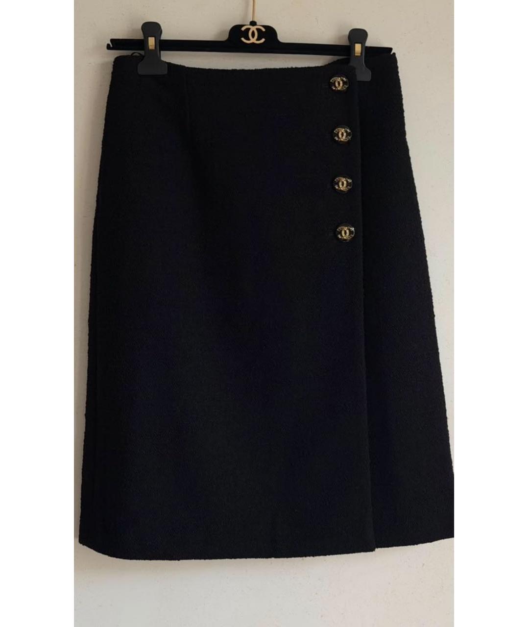 CHANEL Черная юбка миди, фото 3