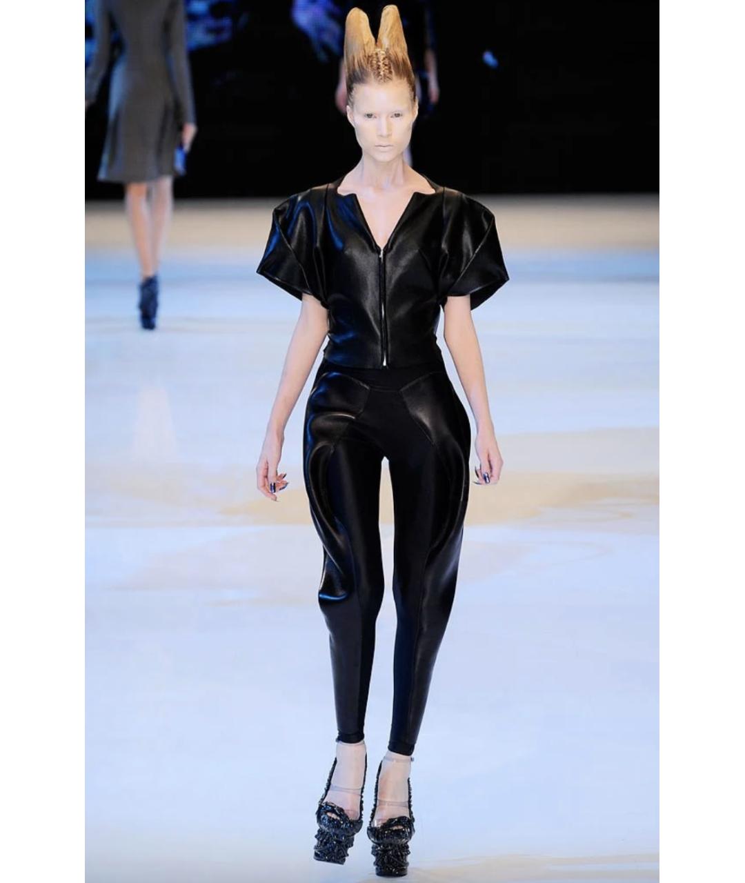ALEXANDER MCQUEEN Коричневый кожаный жилет, фото 9