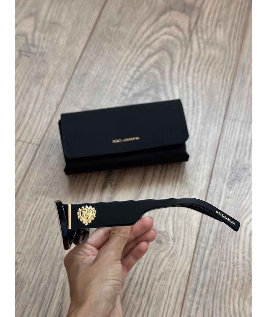 DOLCE&GABBANA Черные пластиковые солнцезащитные очки, фото 3