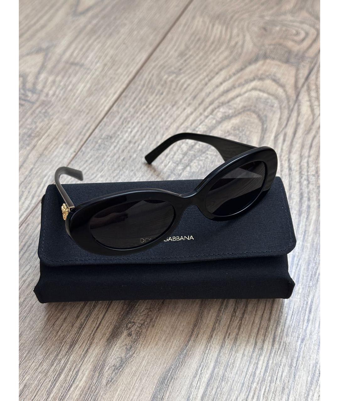 DOLCE&GABBANA Черные пластиковые солнцезащитные очки, фото 7