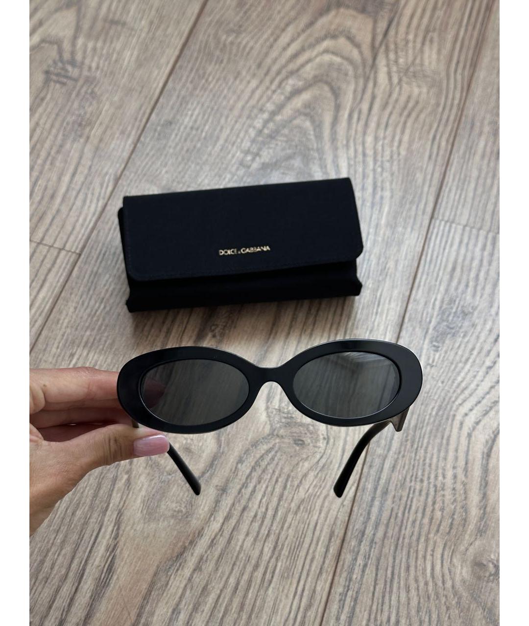 DOLCE&GABBANA Черные пластиковые солнцезащитные очки, фото 9