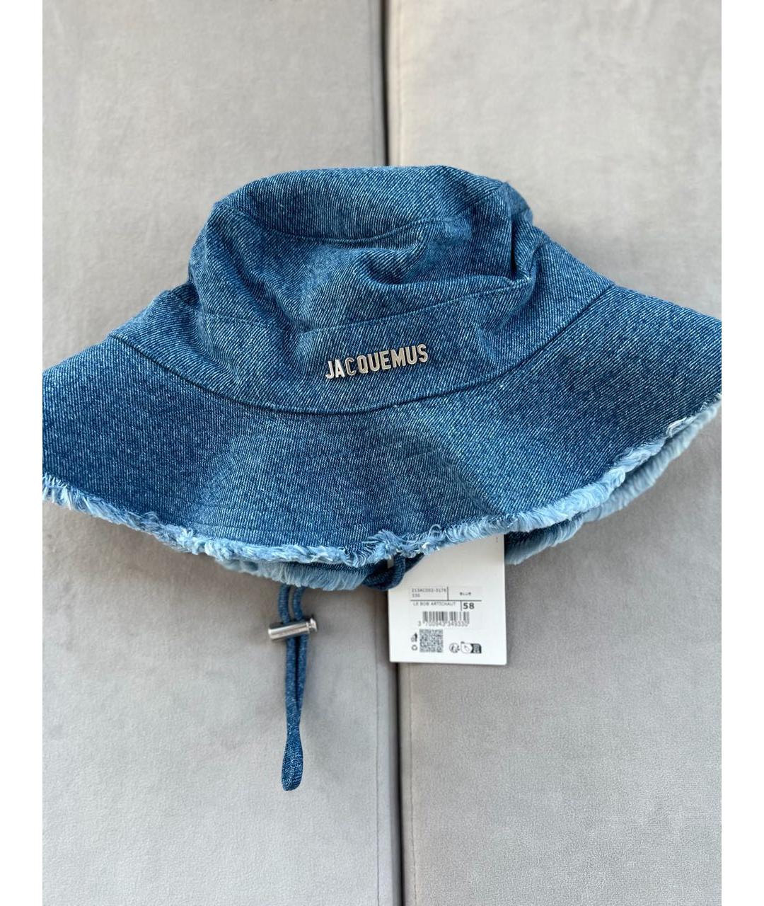 JACQUEMUS Синяя хлопковая панама, фото 3