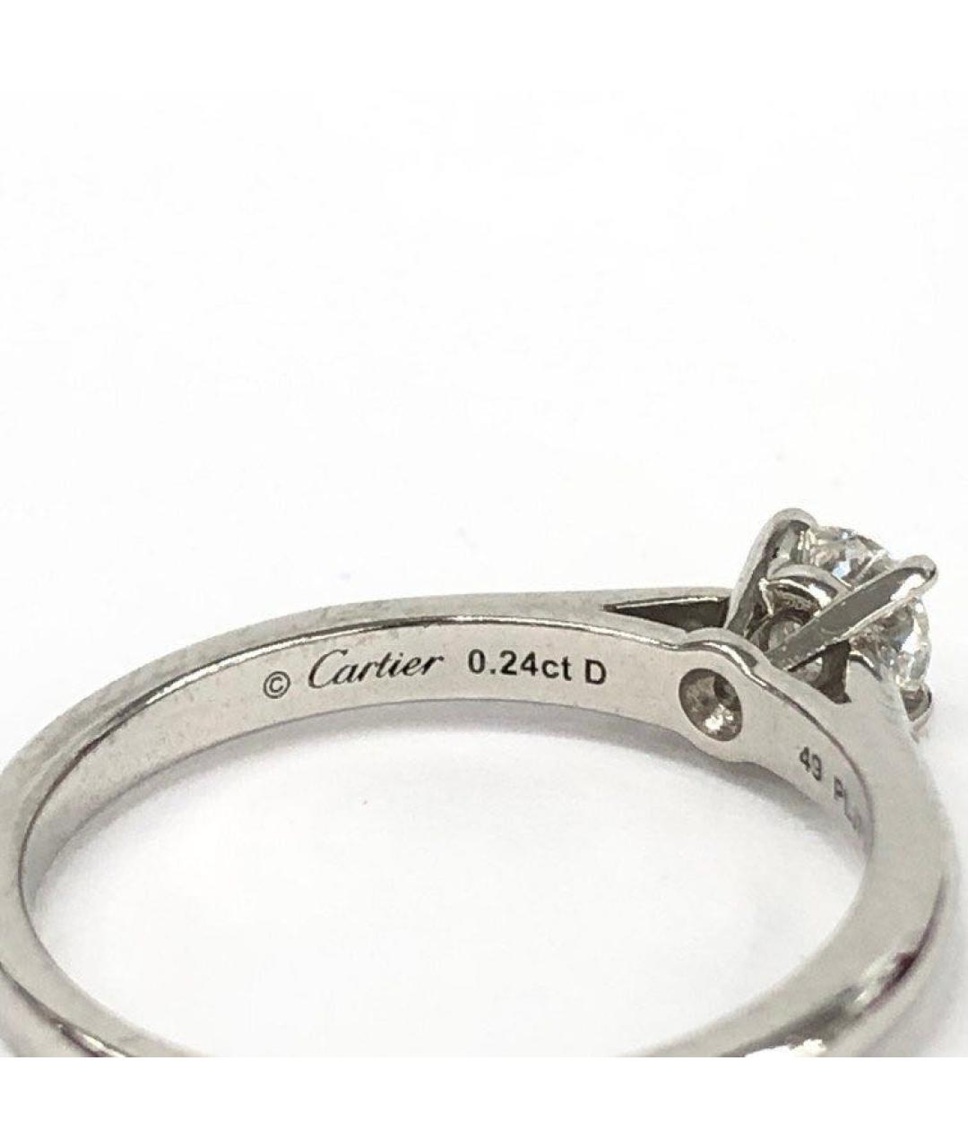 CARTIER Серебряное платиновое кольцо, фото 4