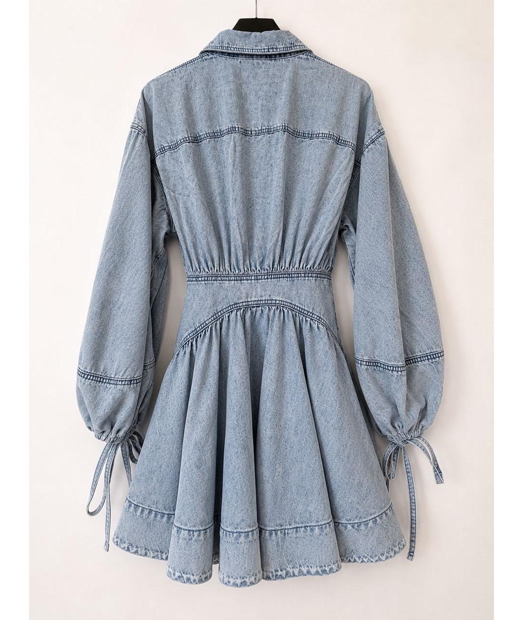 ZIMMERMANN Голубое хлопковое повседневное платье, фото 2