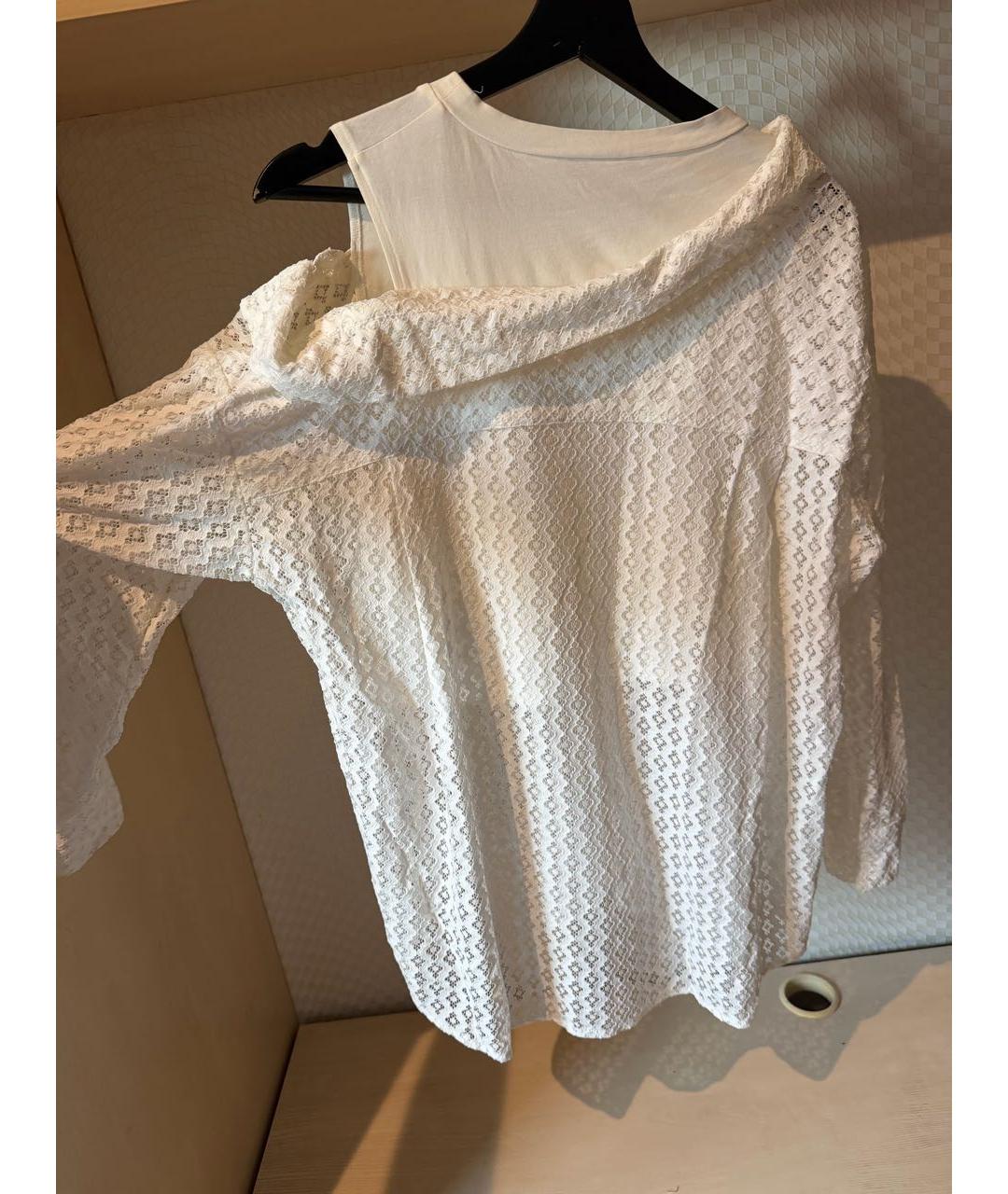 MAJE Белая хлопковая рубашка, фото 2