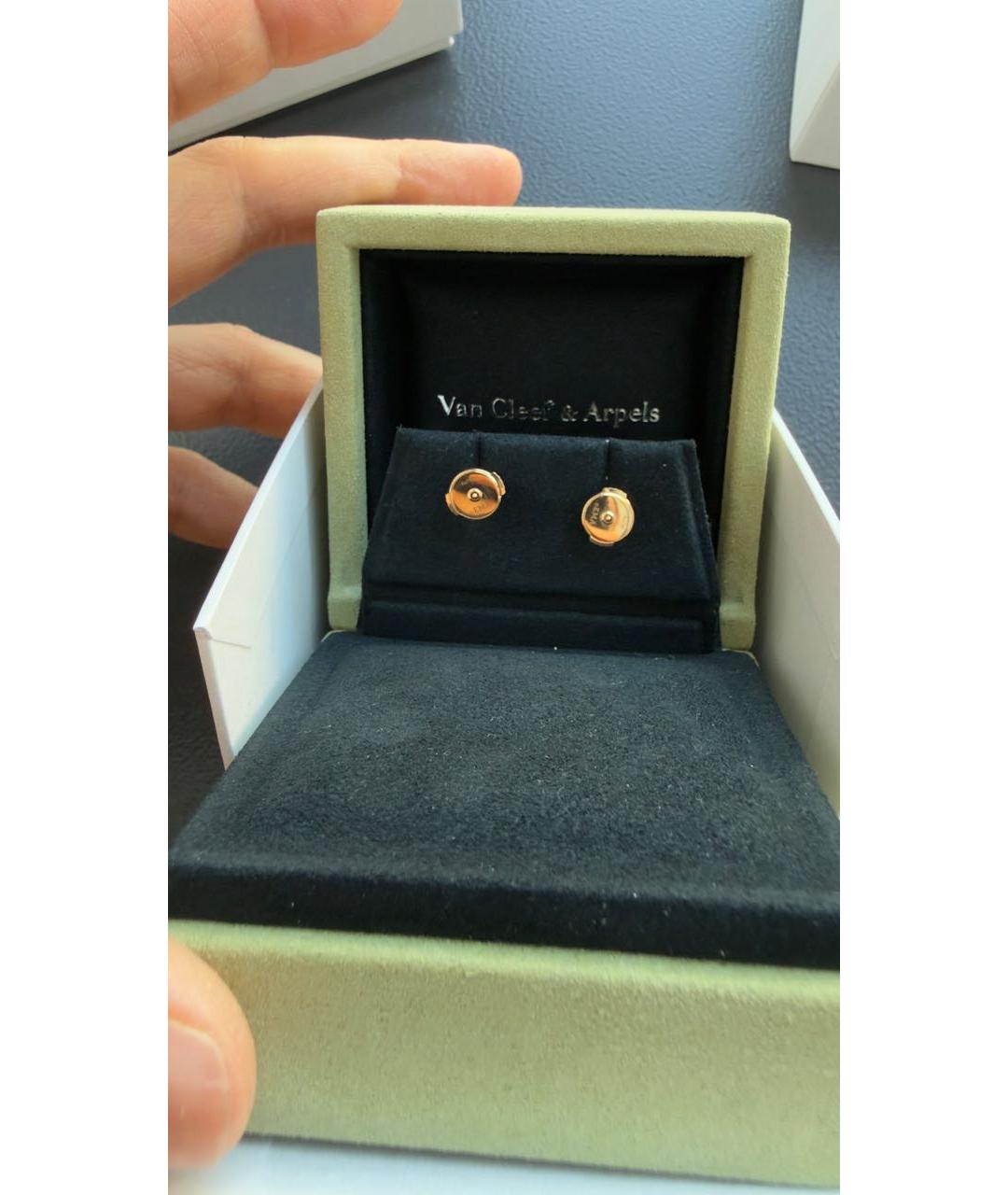 VAN CLEEF & ARPELS Белые серьги из желтого золота, фото 2