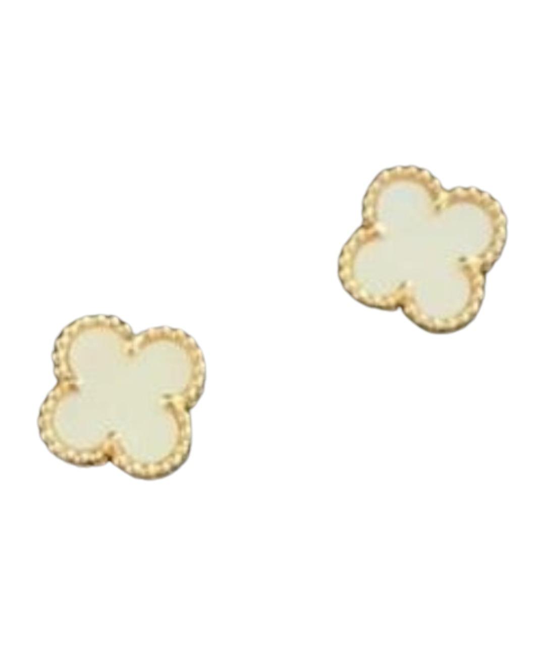 VAN CLEEF & ARPELS Белые серьги из желтого золота, фото 1