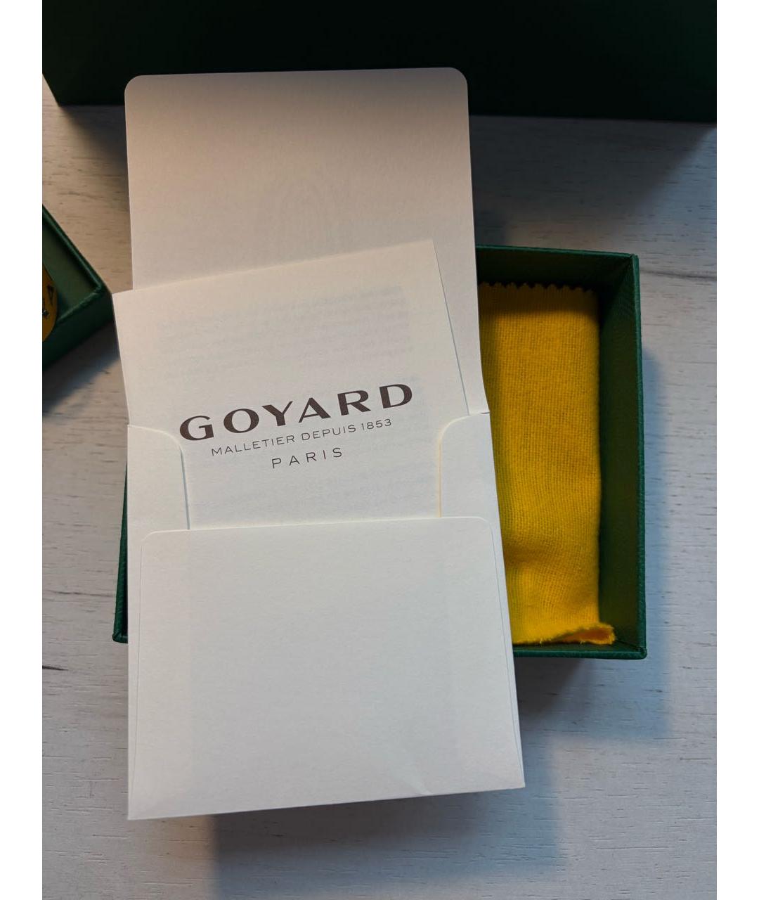 GOYARD Серый кожаный кошелек, фото 8