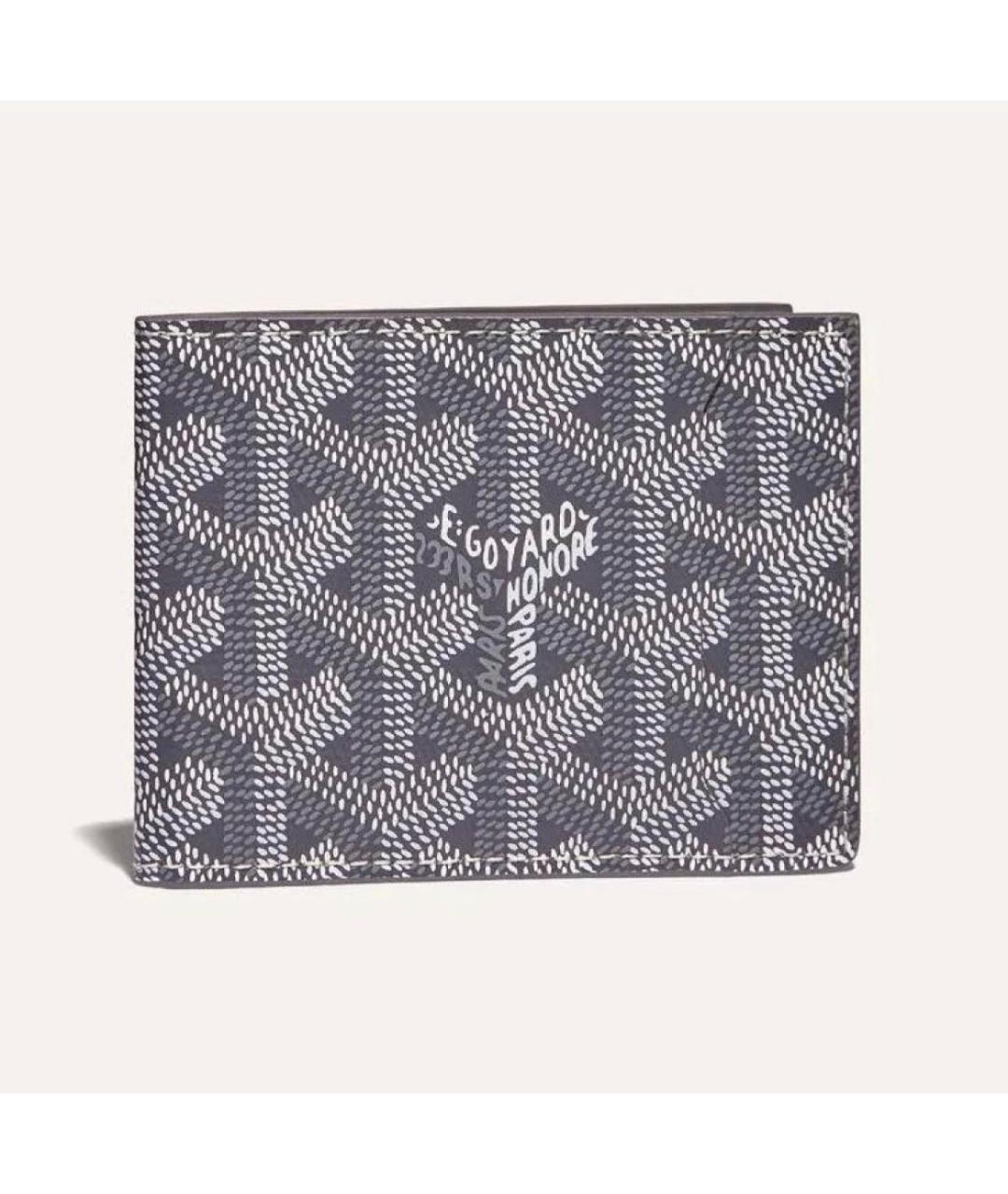 GOYARD Серый кожаный кошелек, фото 4