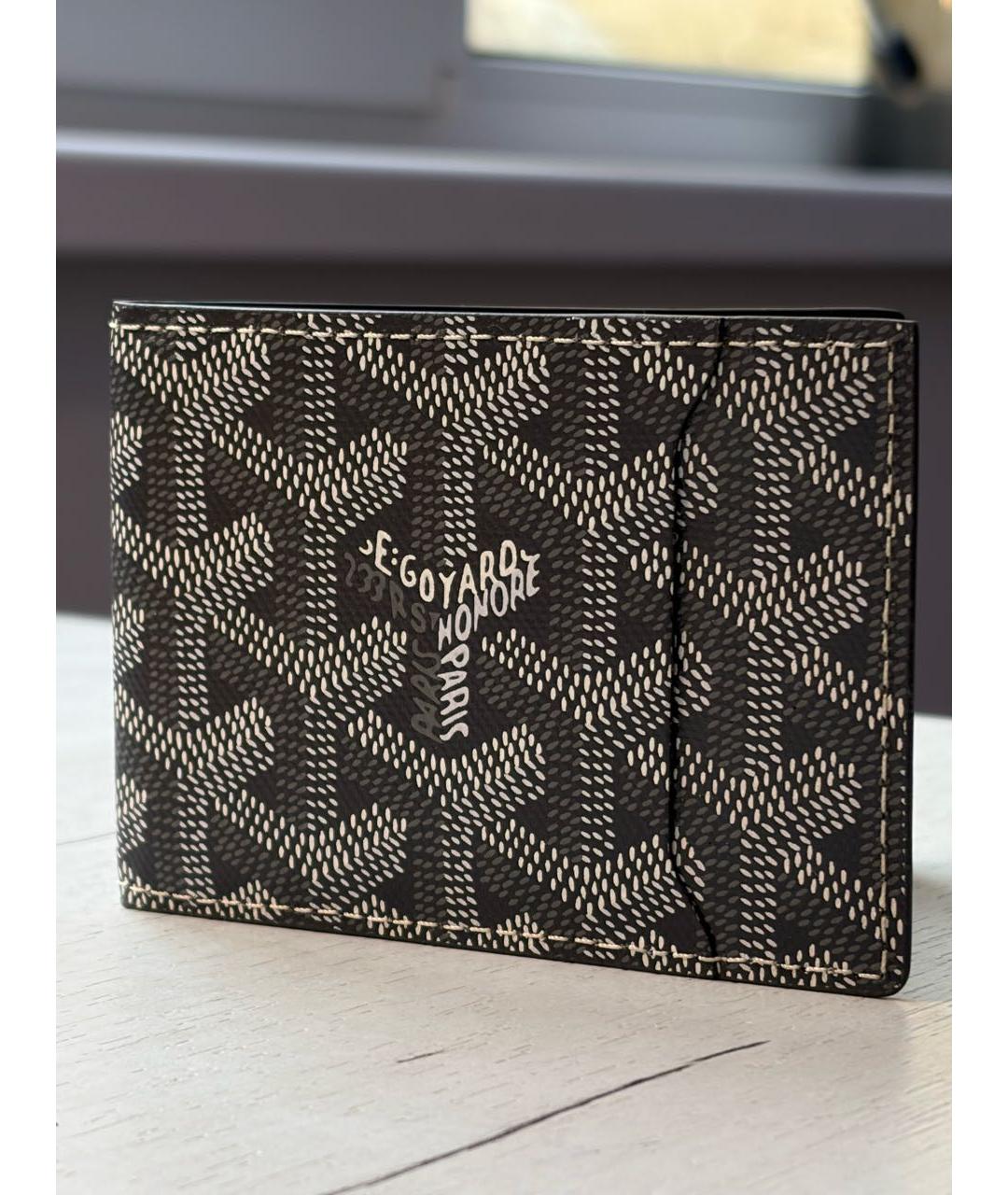 GOYARD Серый кожаный кошелек, фото 7