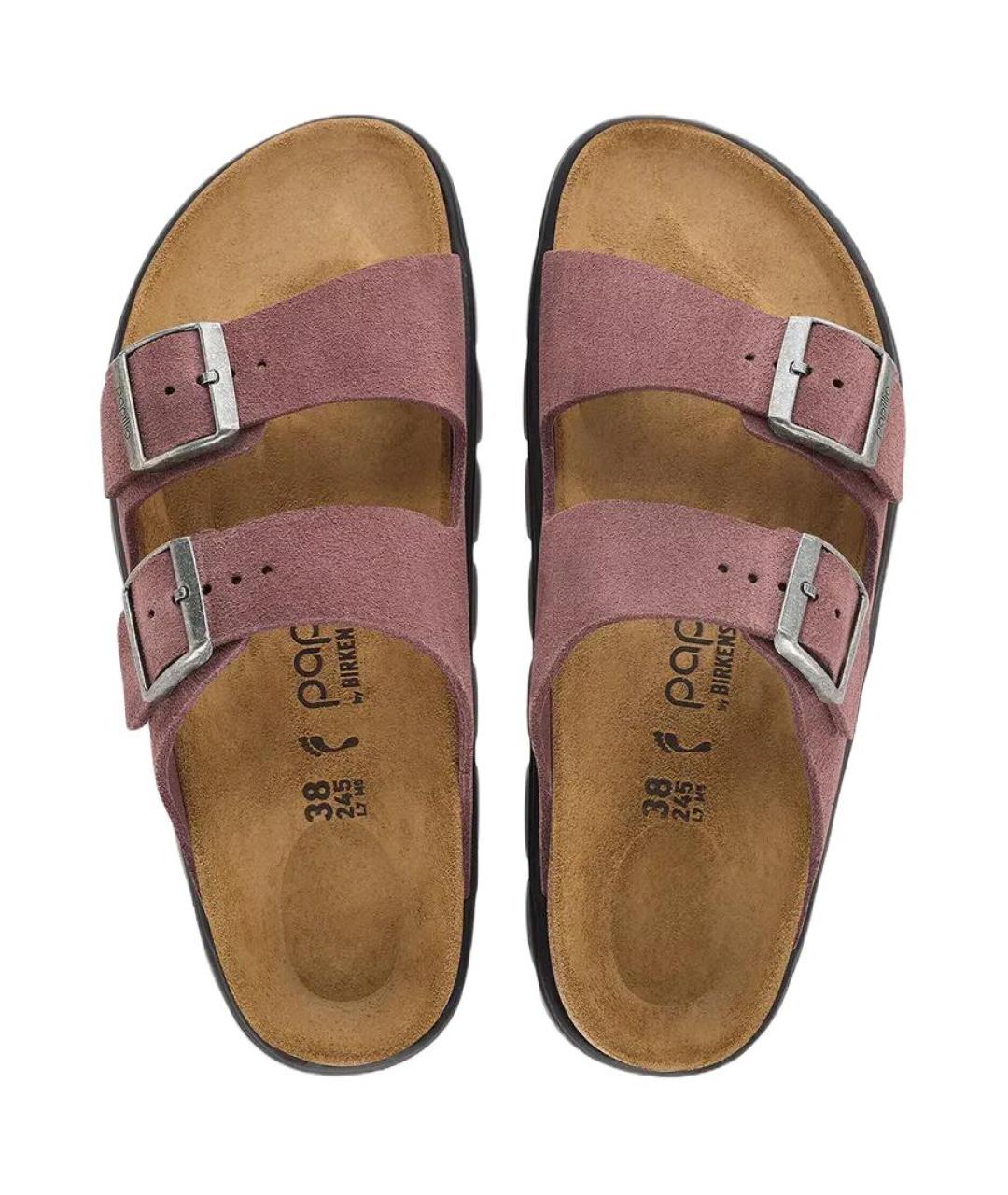 BIRKENSTOCK Розовые замшевые сандалии, фото 4
