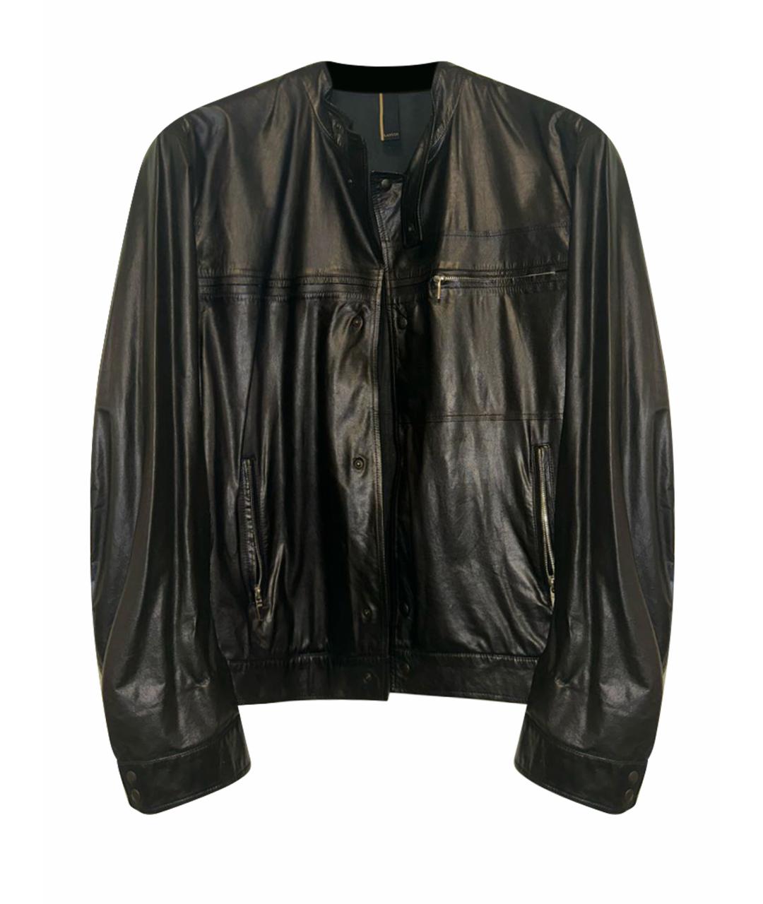LANVIN Черная кожаная куртка, фото 1