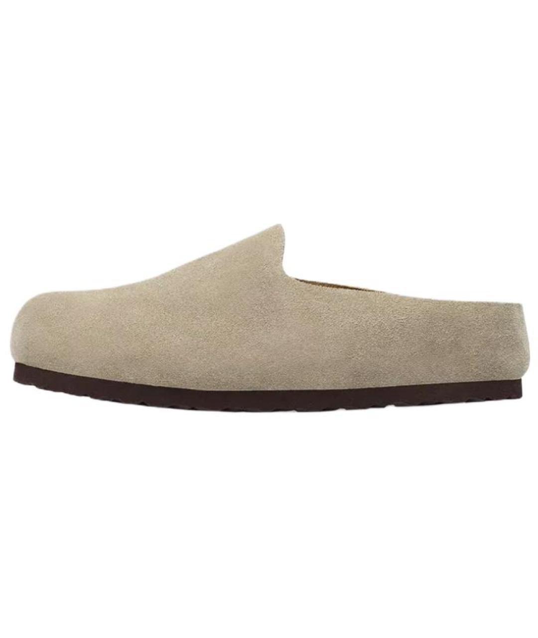 BIRKENSTOCK Коричневые замшевые мюли, фото 2