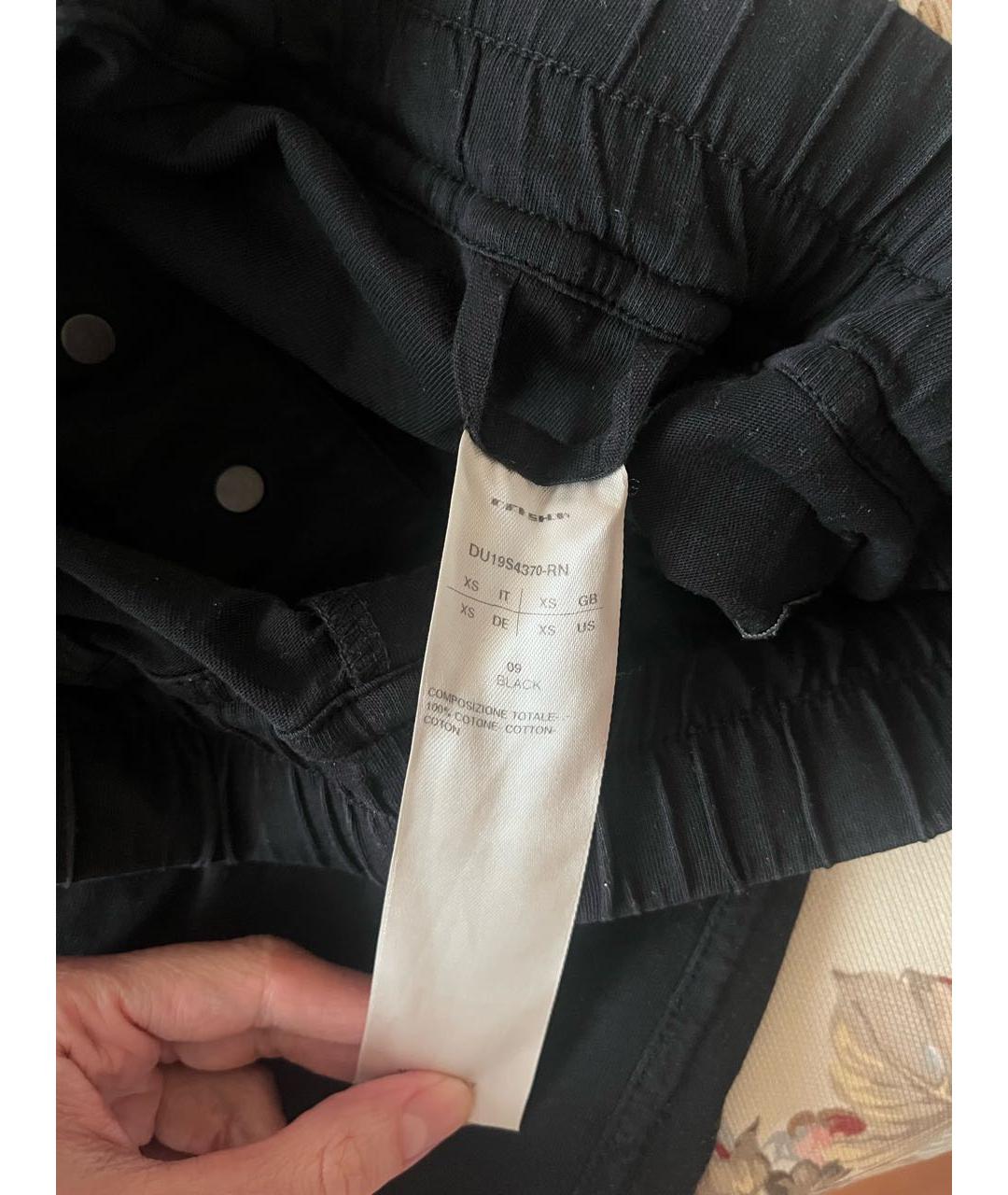 RICK OWENS Черные хлопковые шорты, фото 3