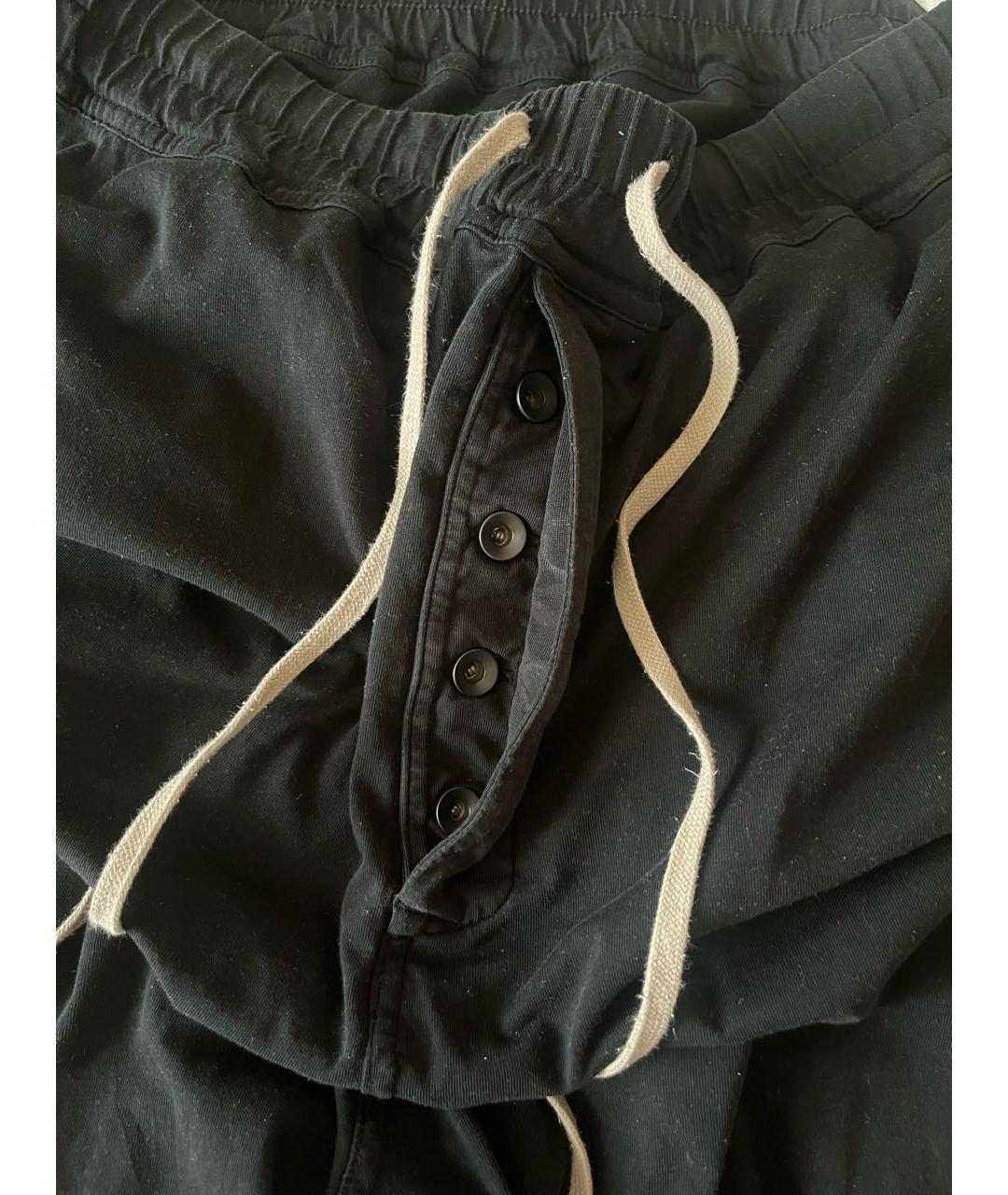 RICK OWENS Черные хлопковые шорты, фото 5
